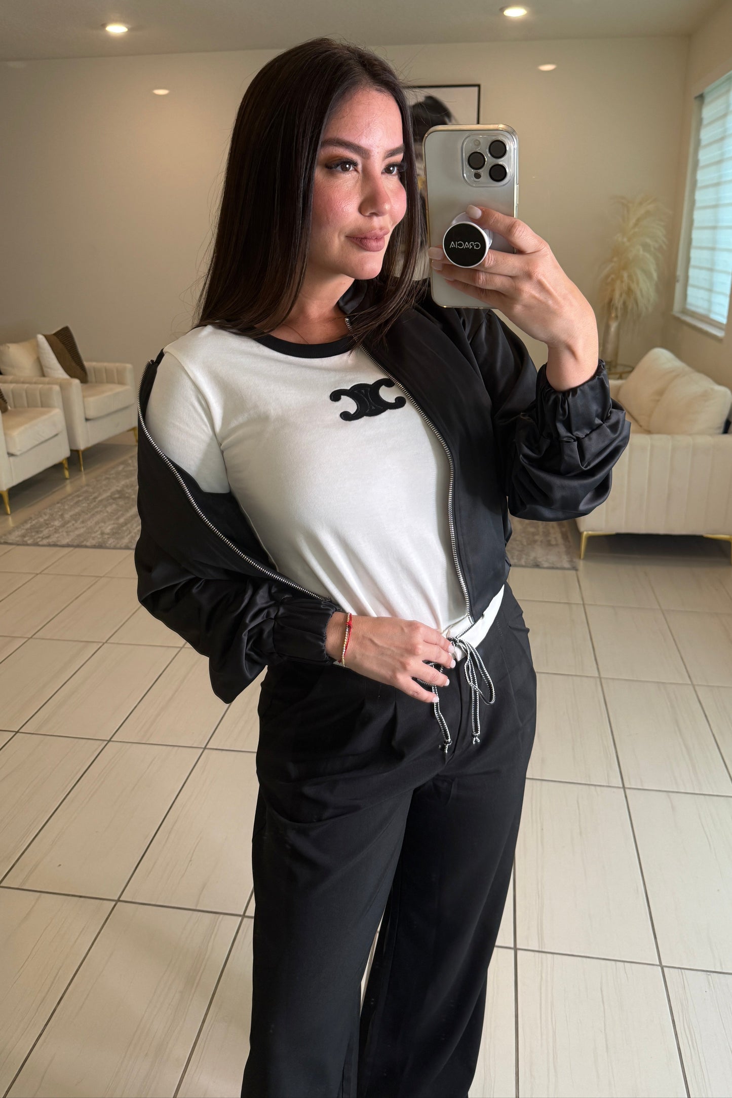 Cozy Black Bomber Jacket