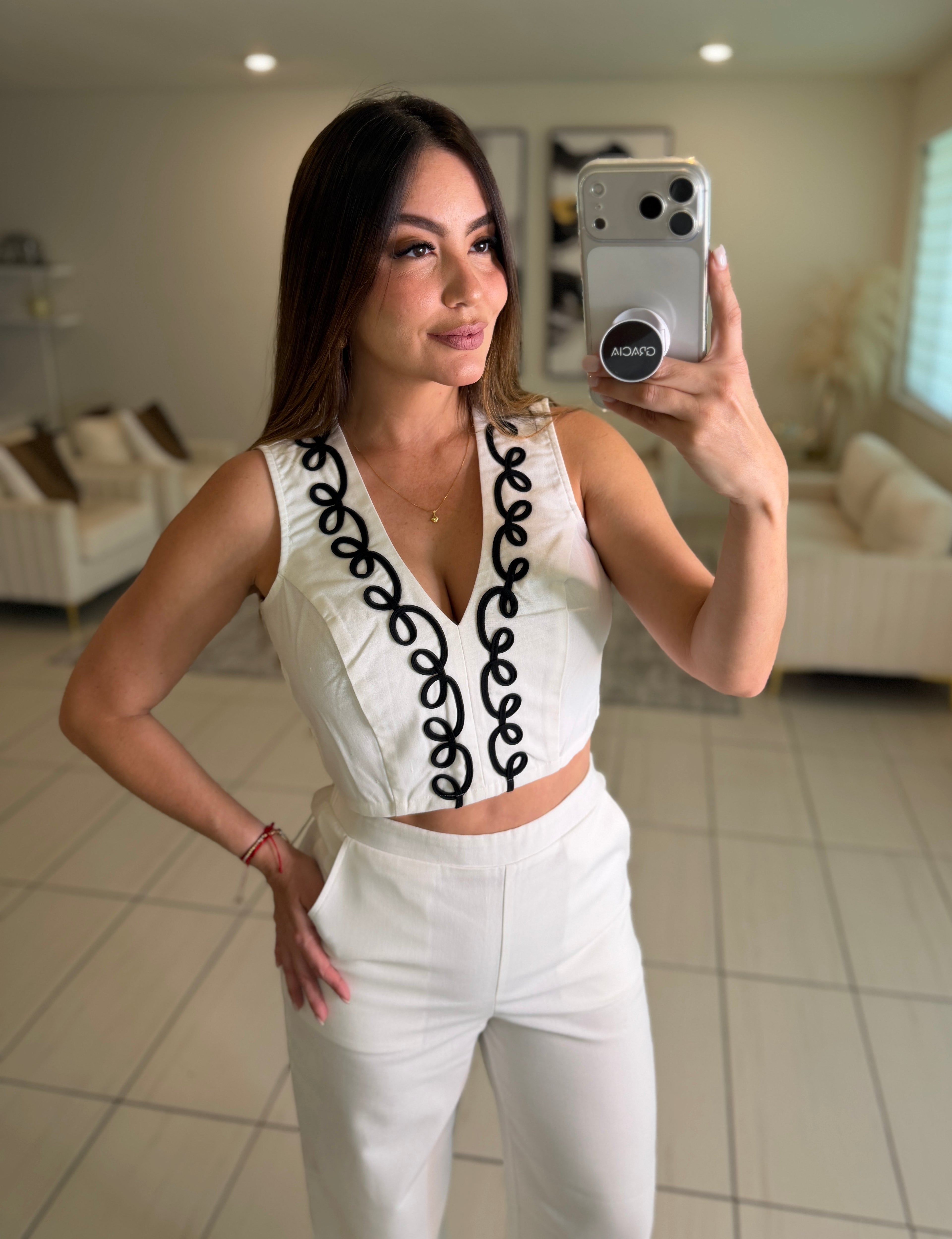 Monarch Edit White Pant Set