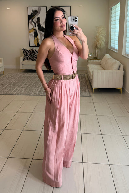 Sunkissed Soft Pink Pant Set