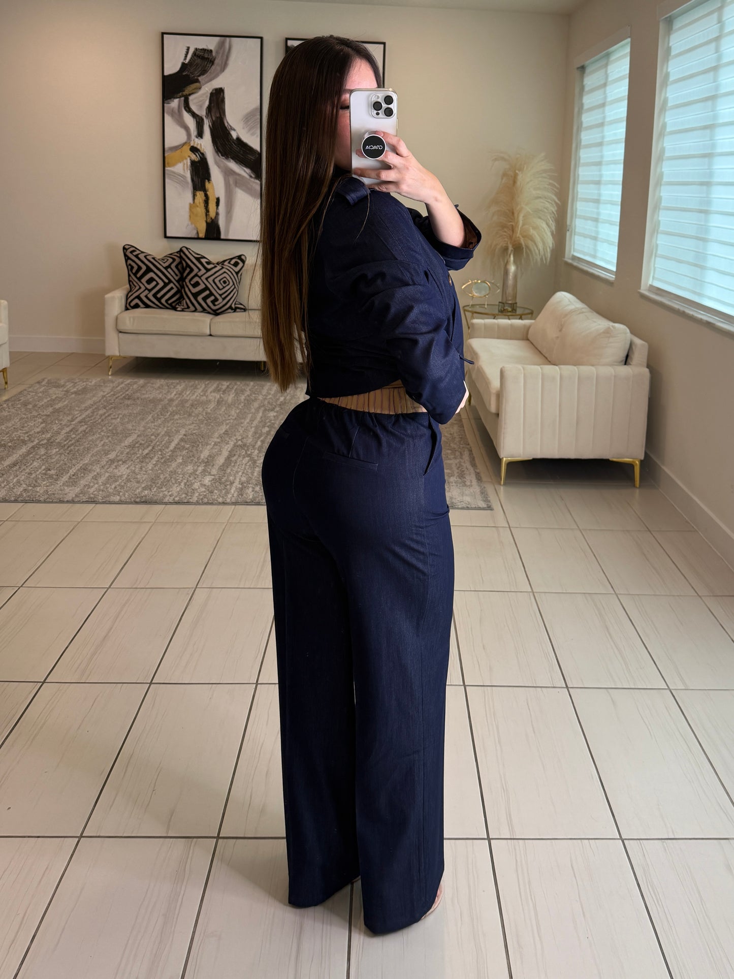 Vanguard Edge Navy Blue Pant Set
