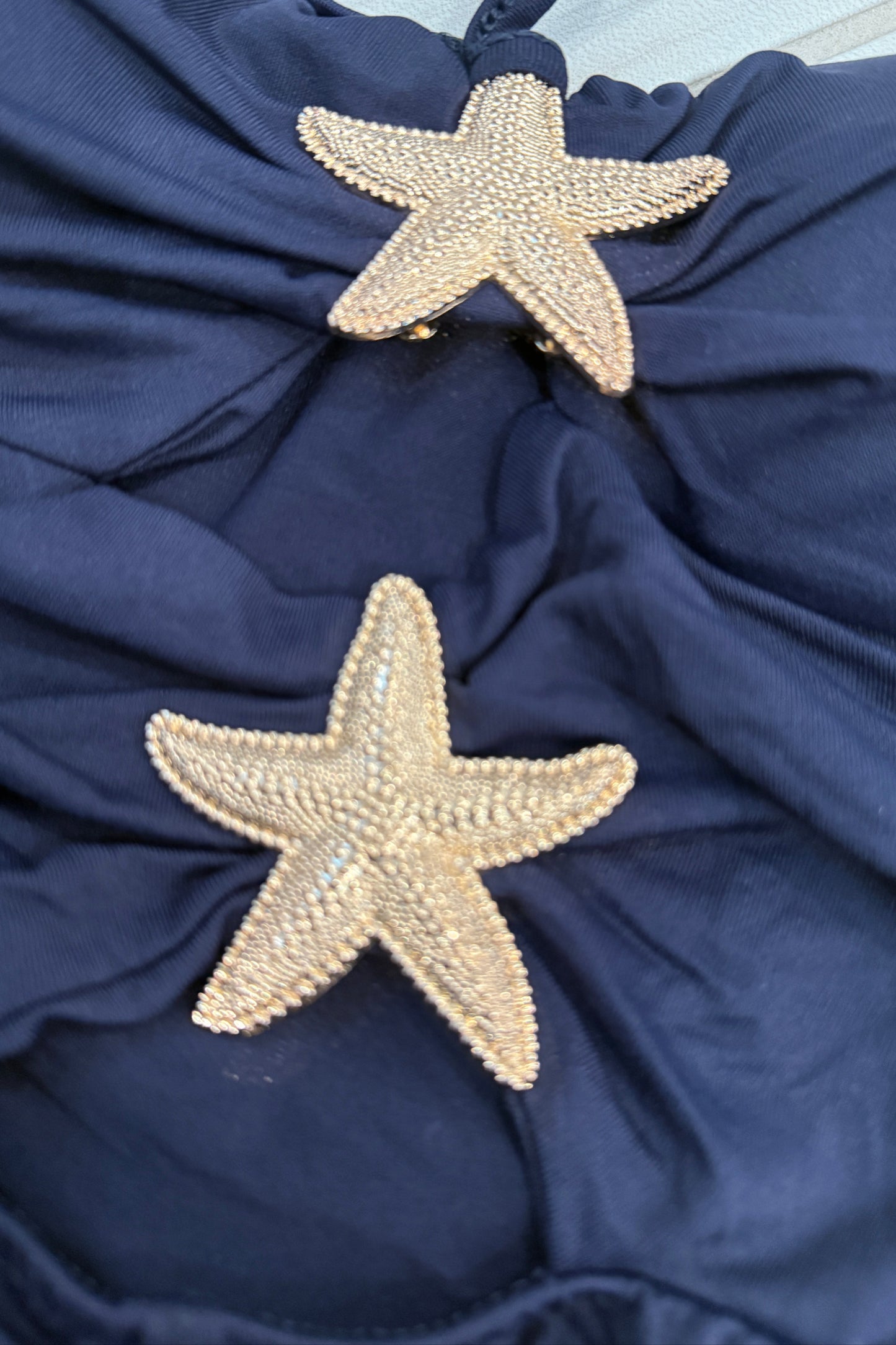 Gold Star Navy Blue Bodysuit