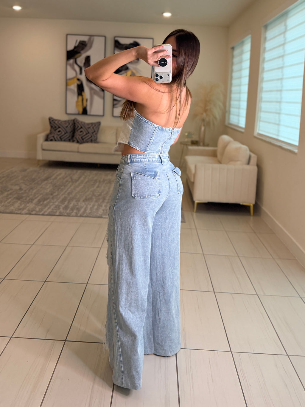 Power Muse Denim Pant Set