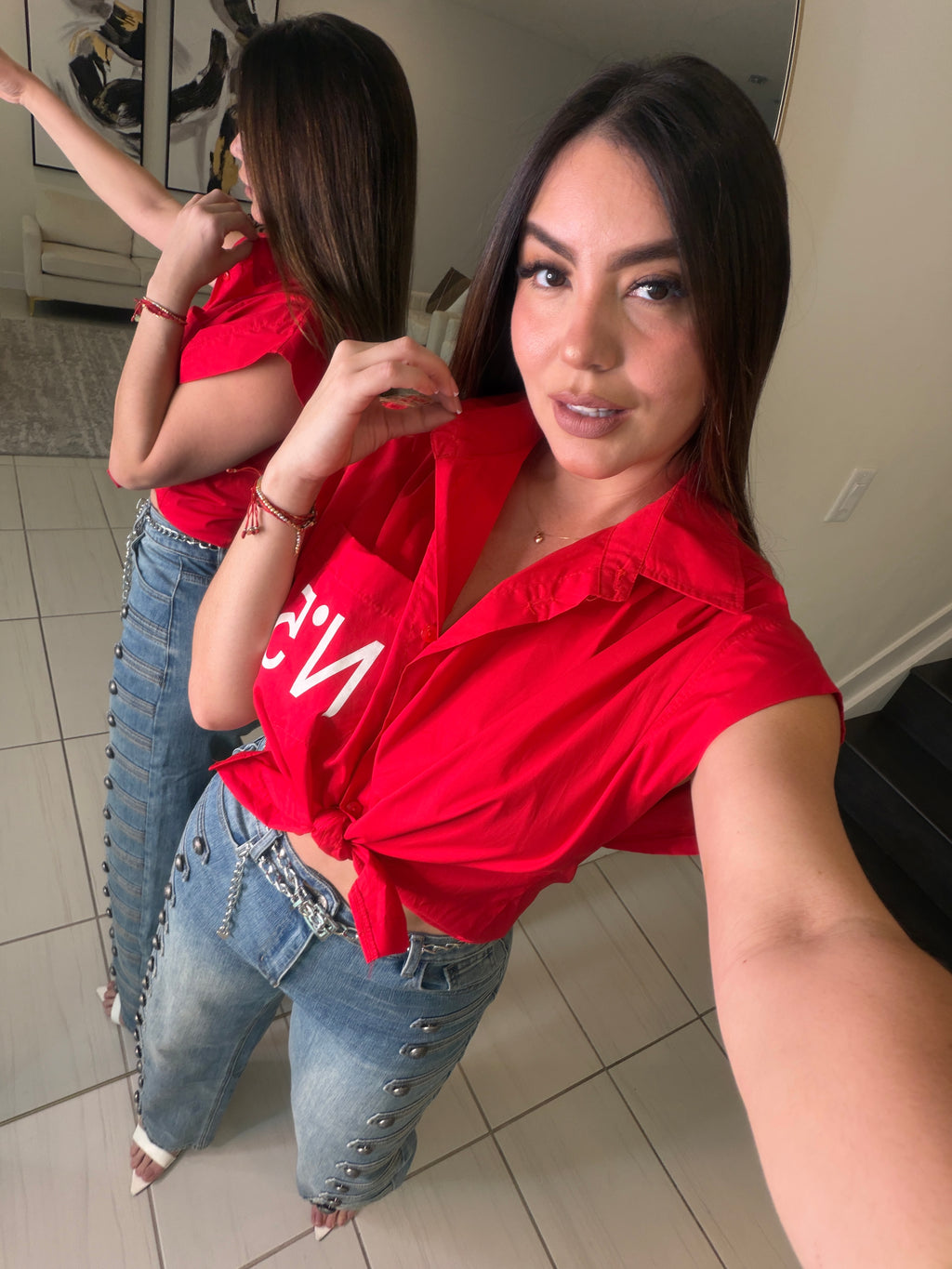 Charming Red Shirt