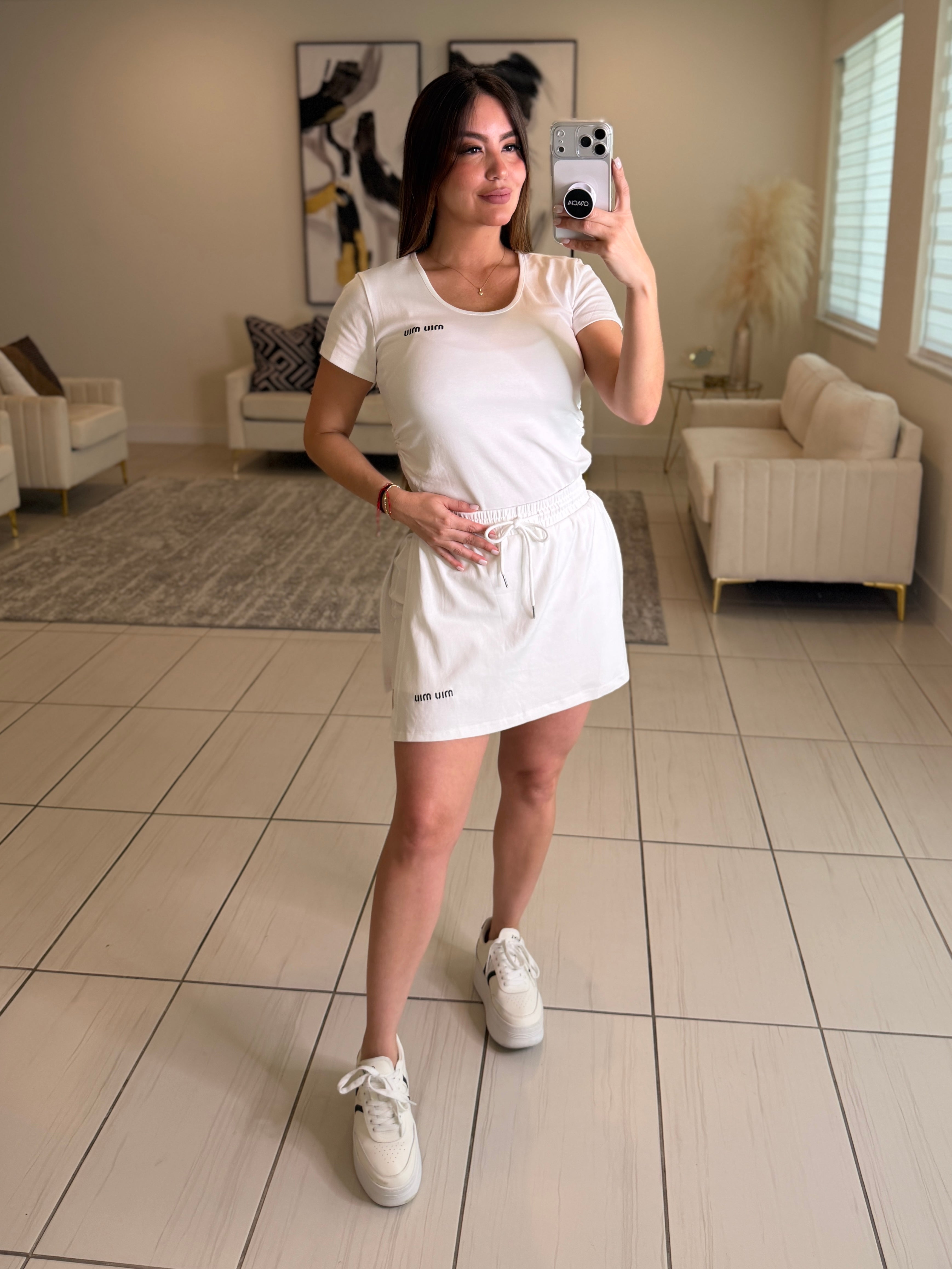 Iconic Tennis White Short Set