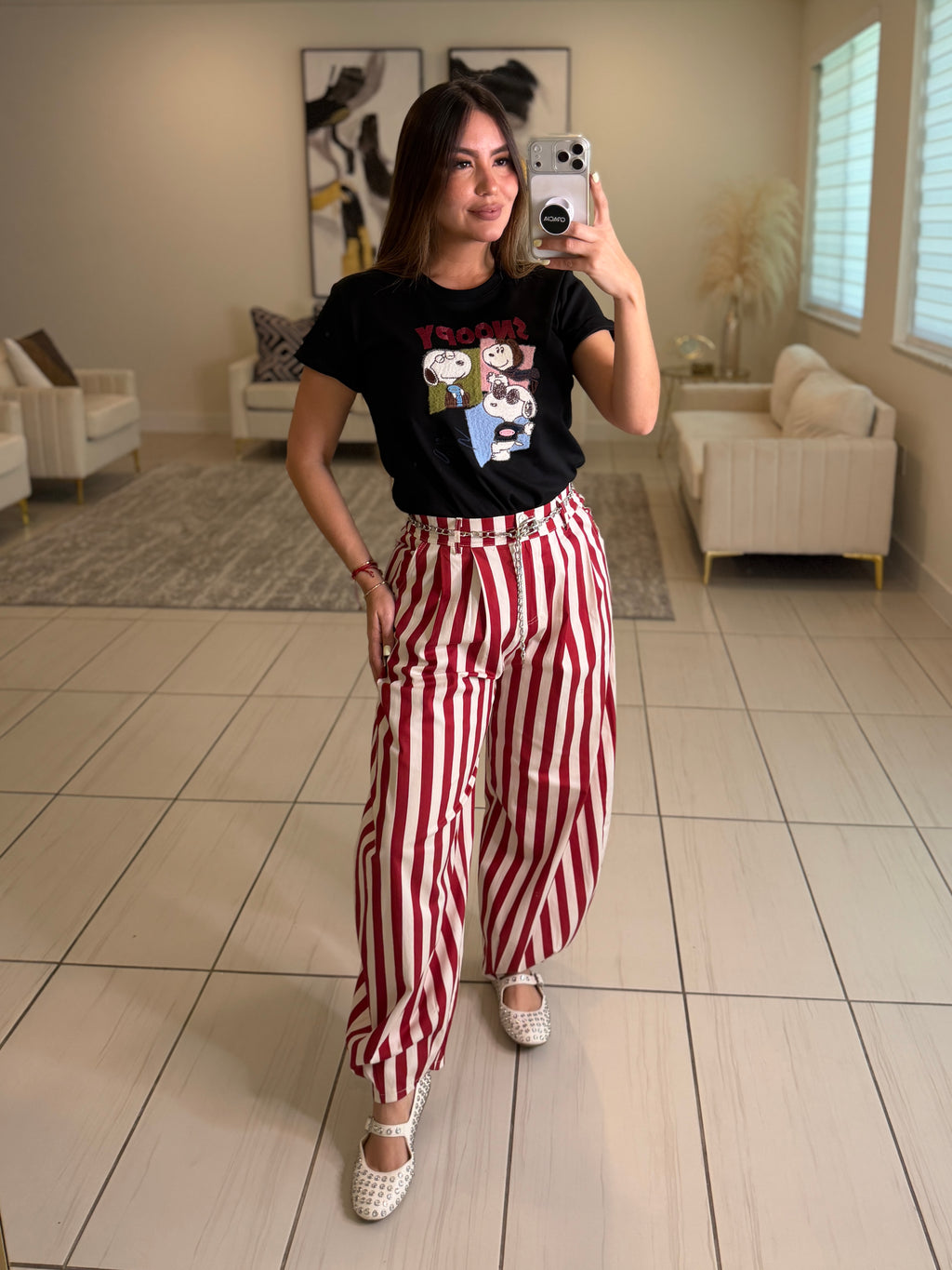 Gravity Stripes Red Pants