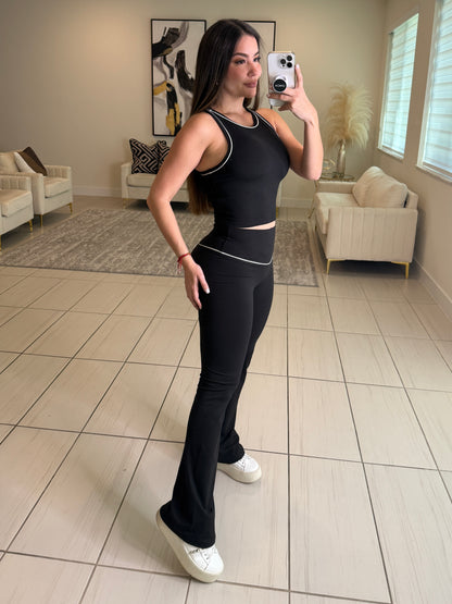 Street Verse Comfy Black Pant Set