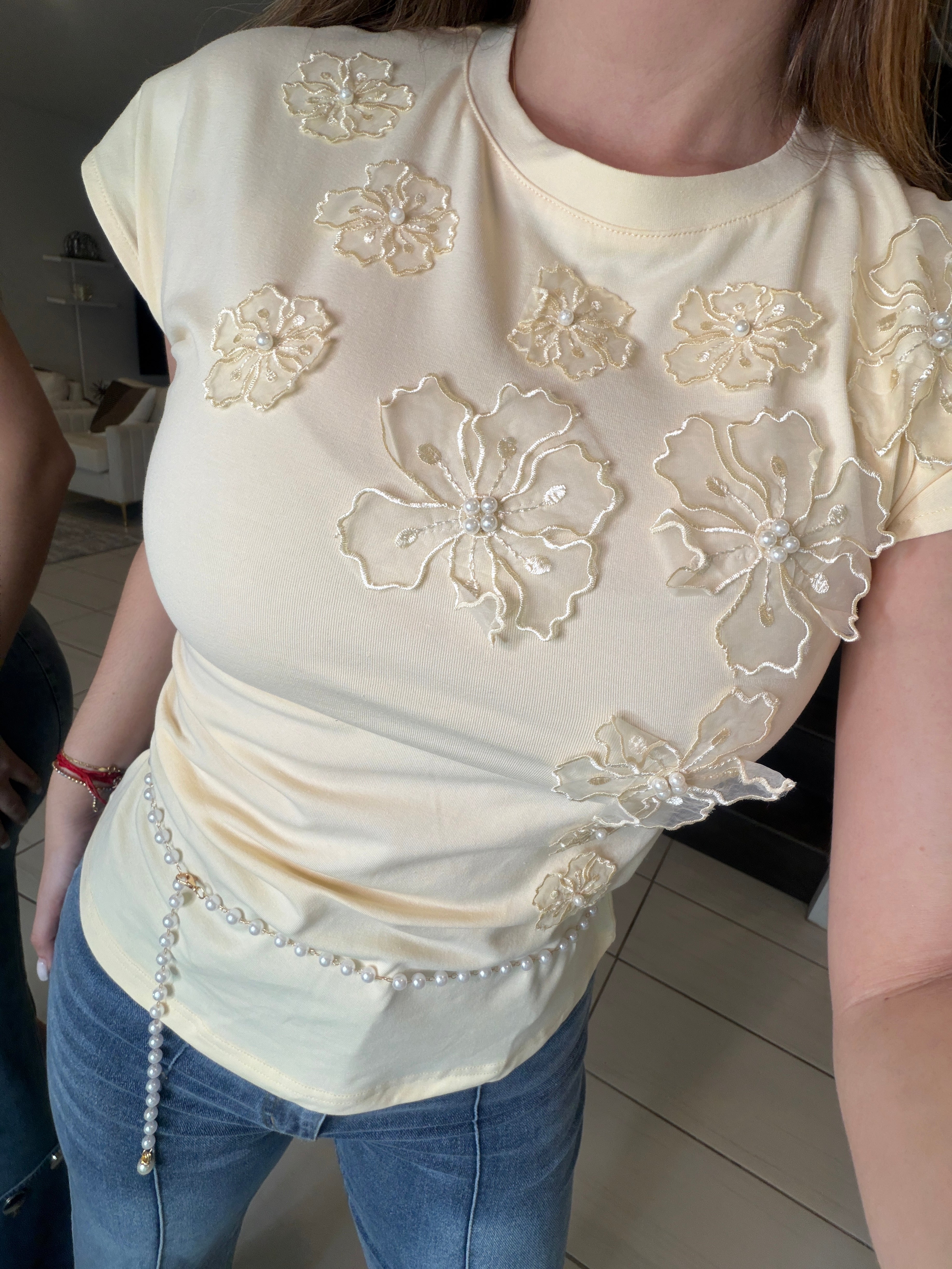 Enchanted Flower Yellow Tshirt