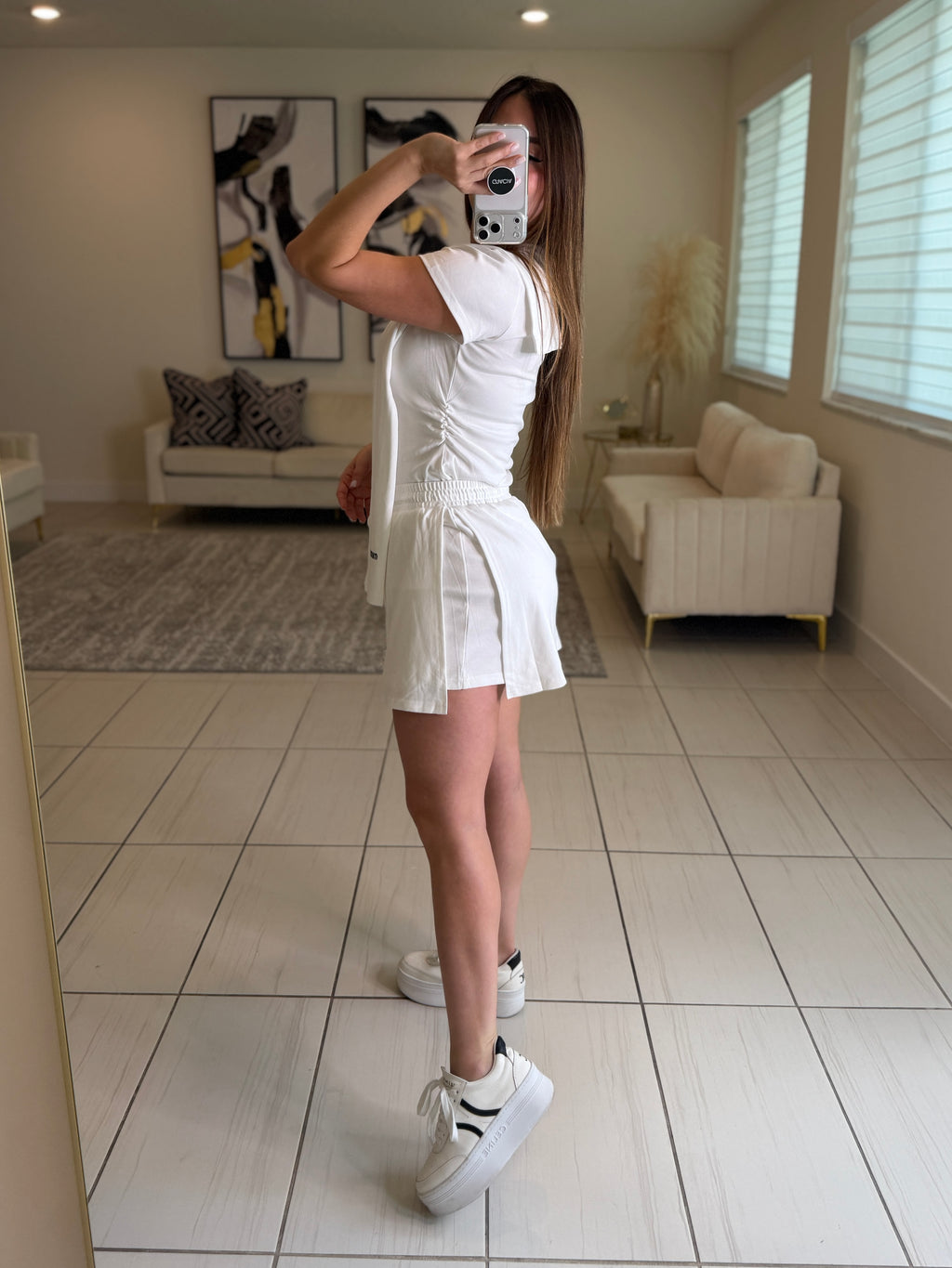 Iconic Tennis White Short Set