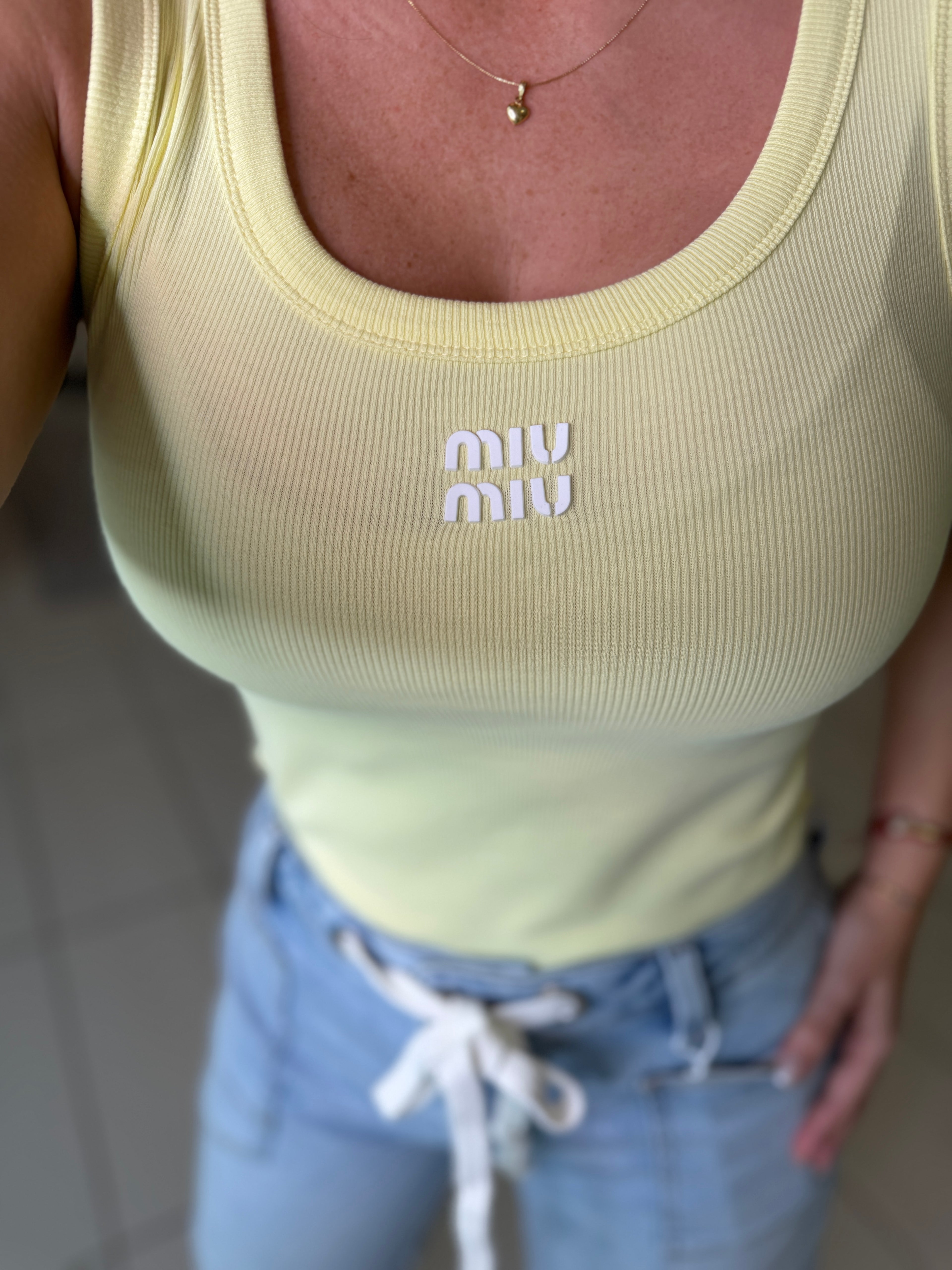 Iconic Mix Yellow Tank Top