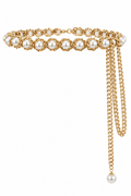 Pearls Gold Maxi Chain Belt