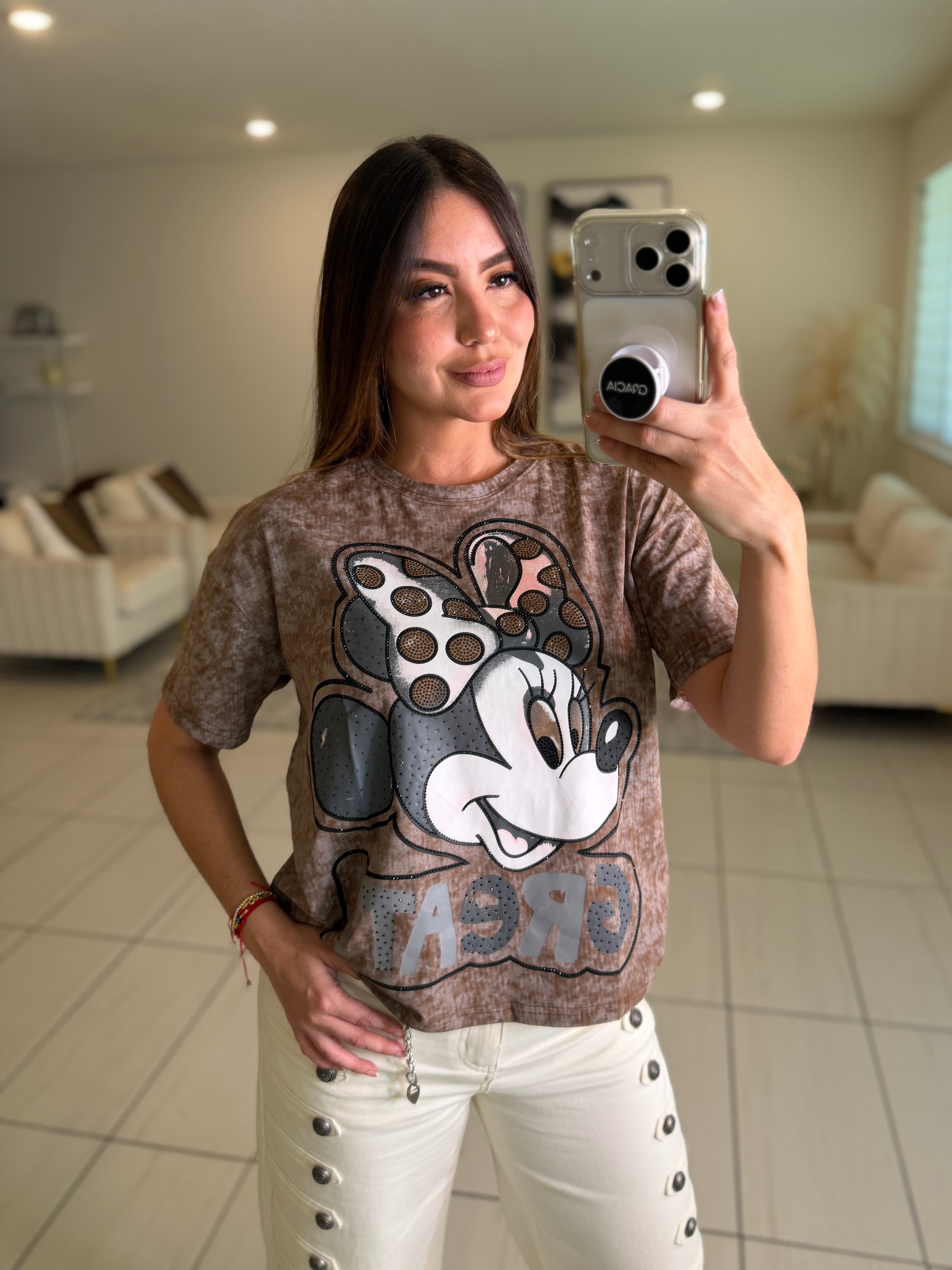 Funny Brown Washed Tshirt