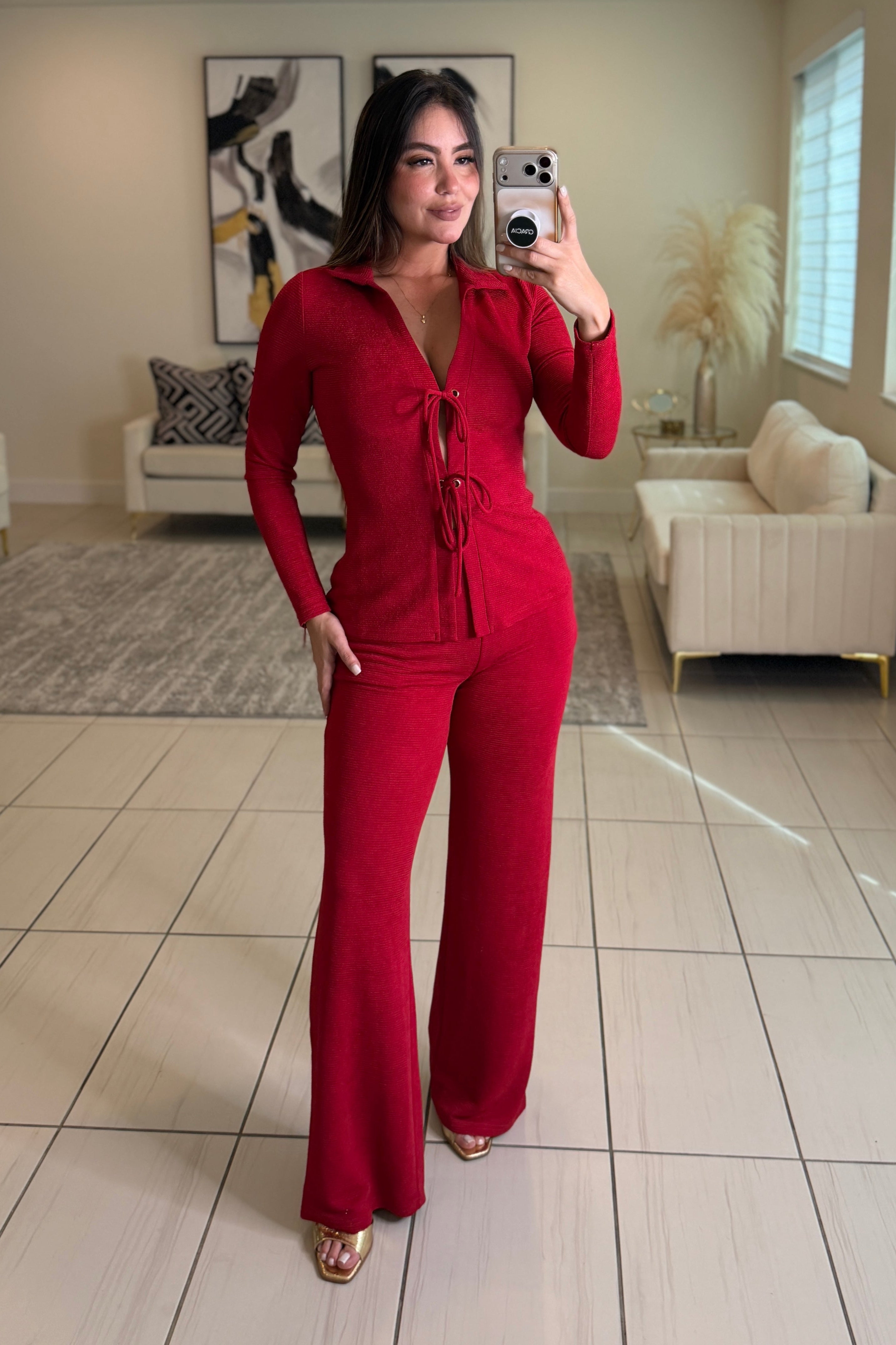 Scarlet Obsession Red Pants Set