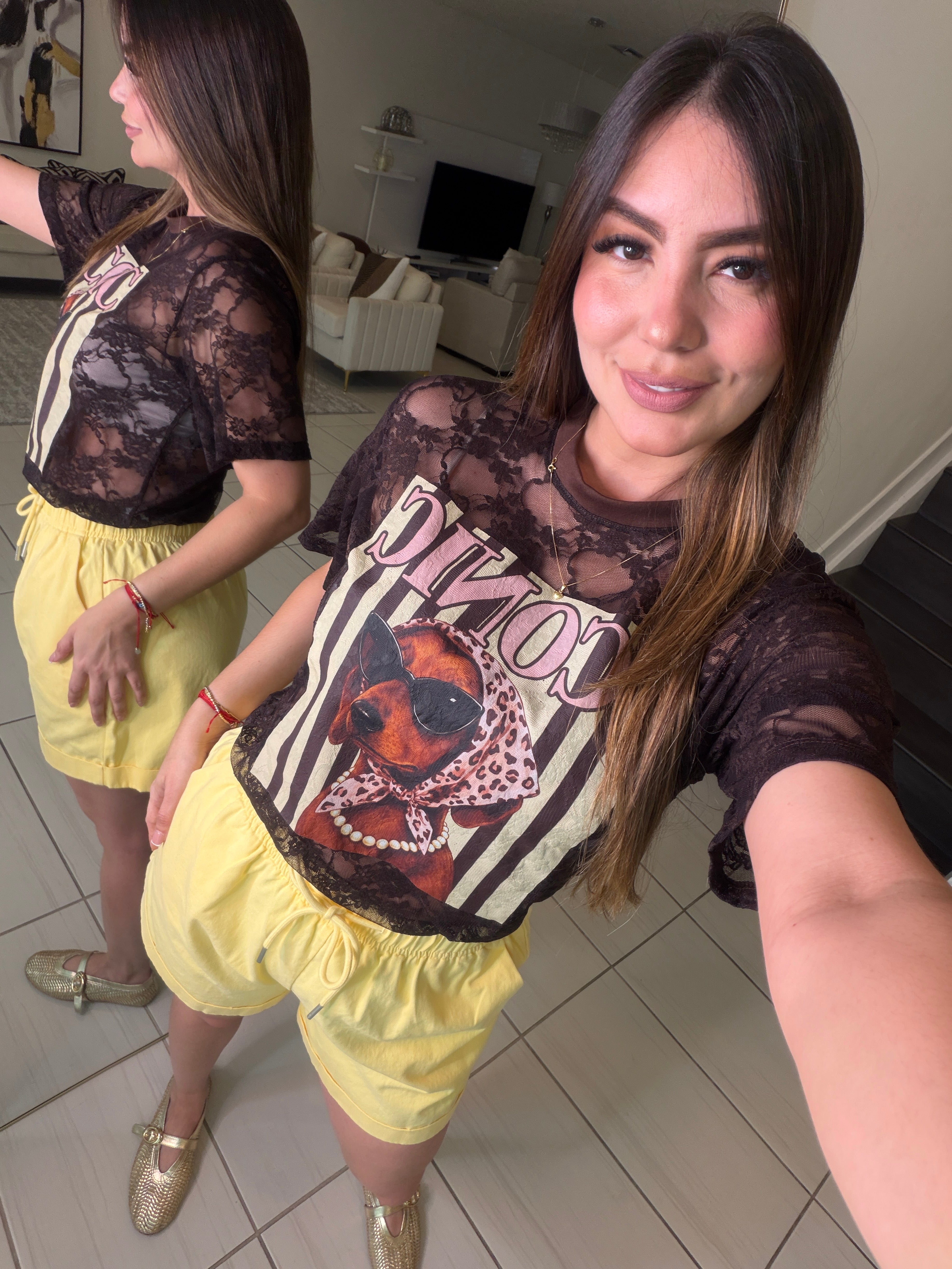 Iconic Puppy Brown Tshirt