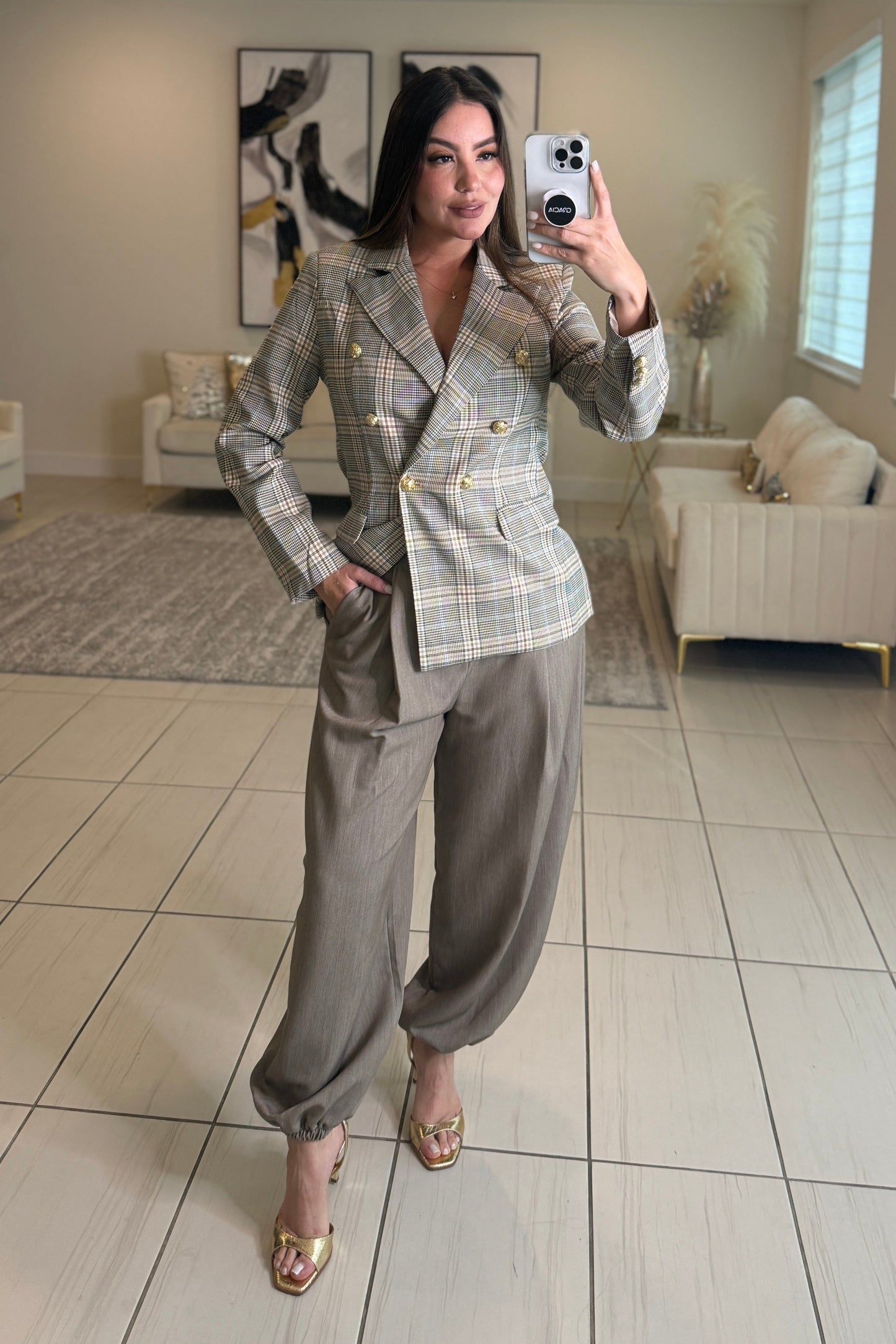 Elite Standard Plaid Blazer