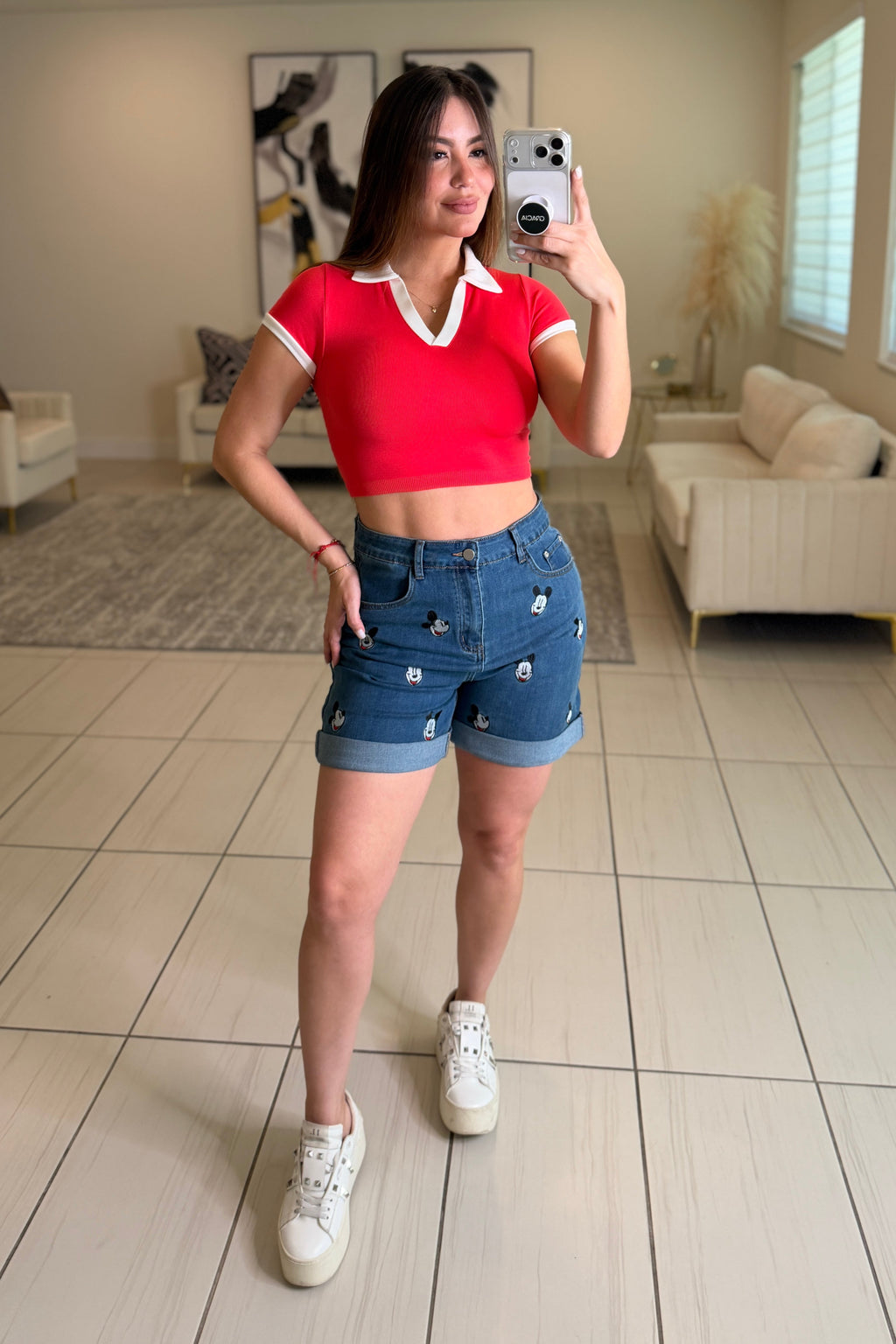 Funny Denim Bermuda Shorts