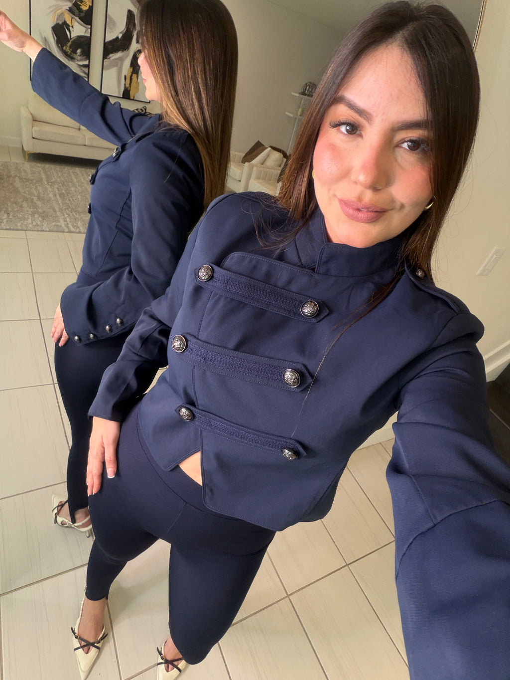 Napoleon Assym Navy Blue Jacket