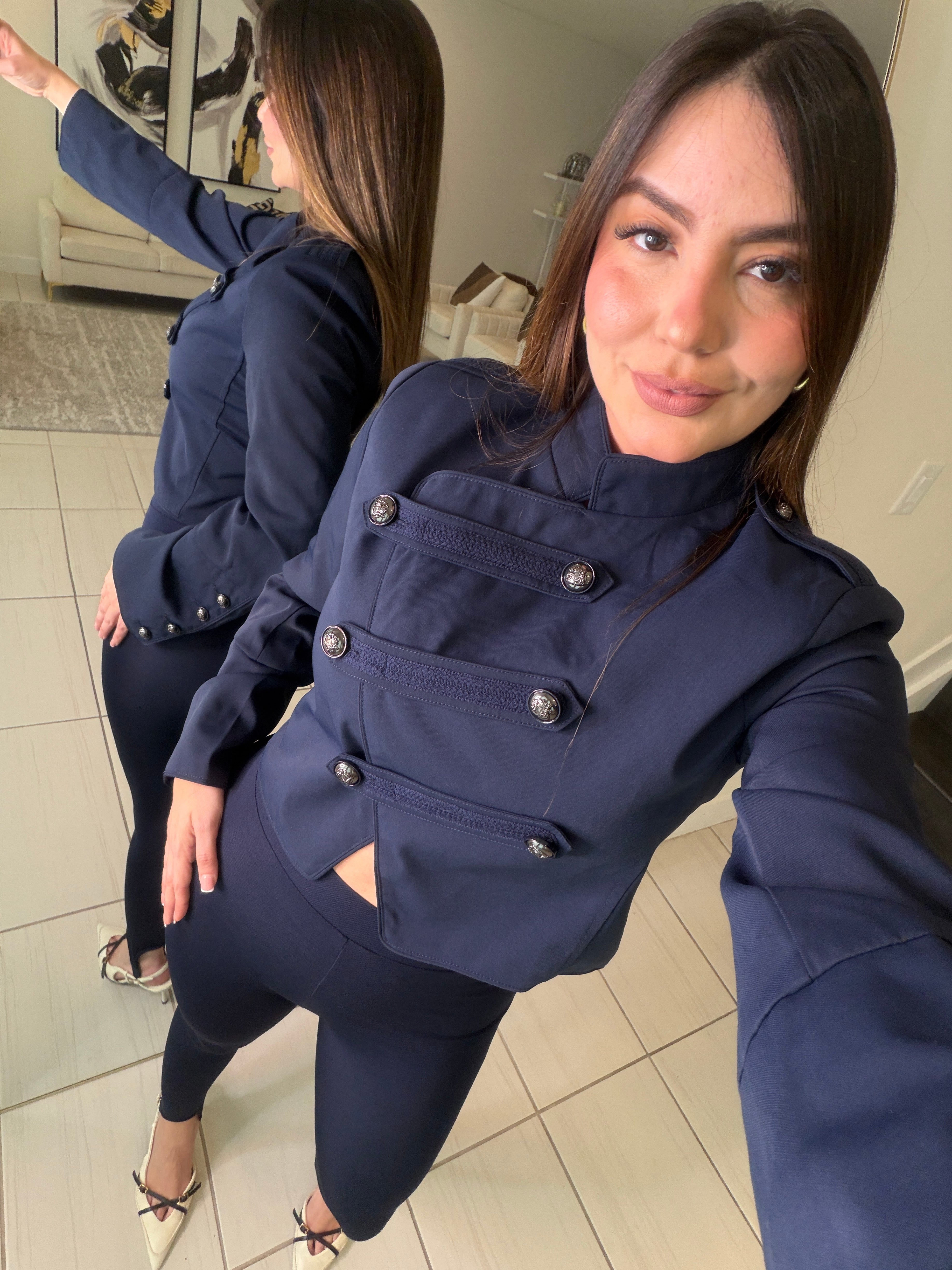 Napoleon Assym Navy Blue Jacket