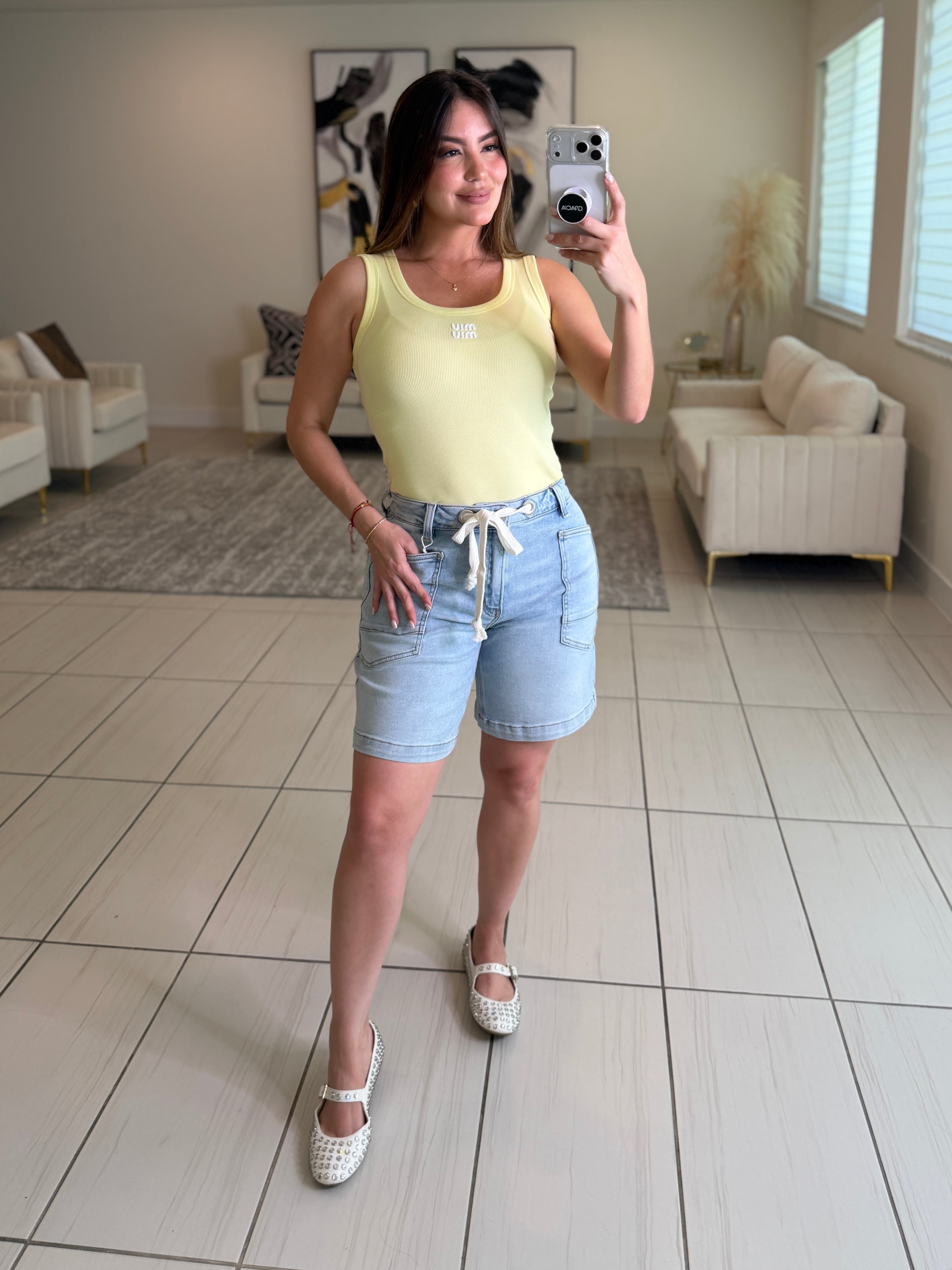 Iconic Mix Yellow Tank Top