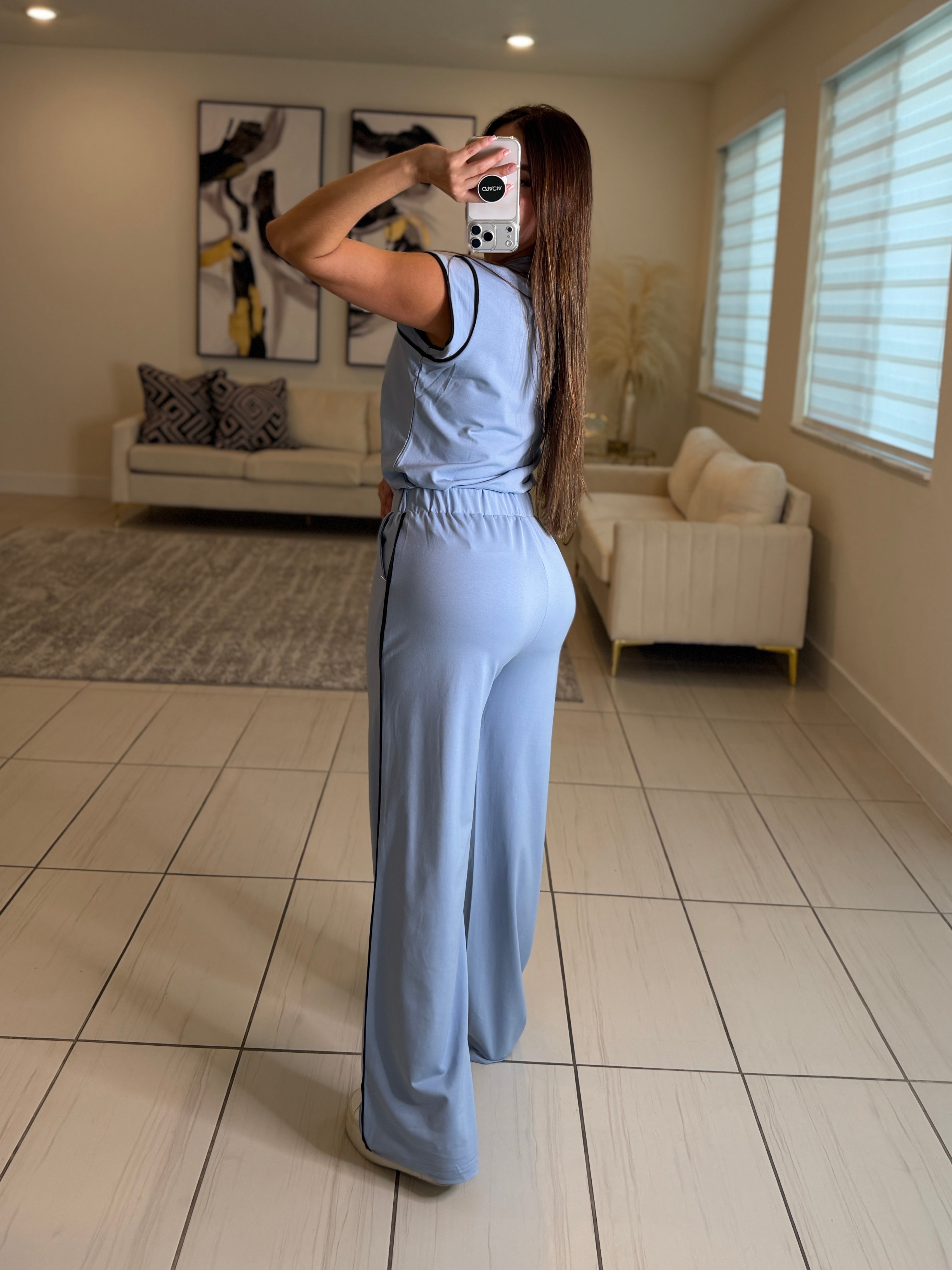 Iconic Muse Light Blue Pant Set