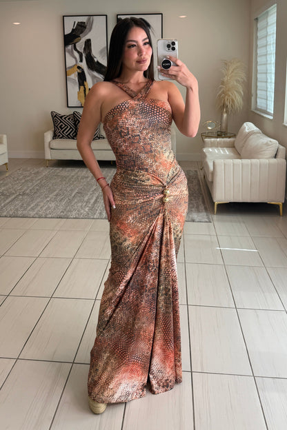 Viper Luxe Ruched Maxi Dress