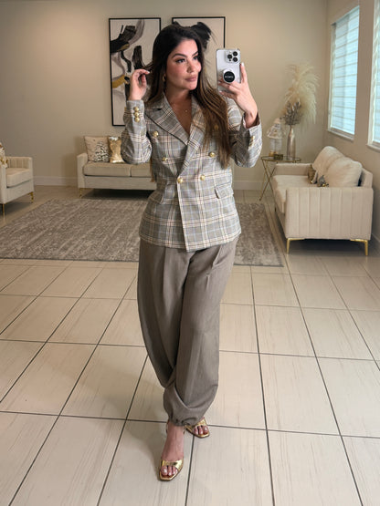 Elite Standard Plaid Blazer
