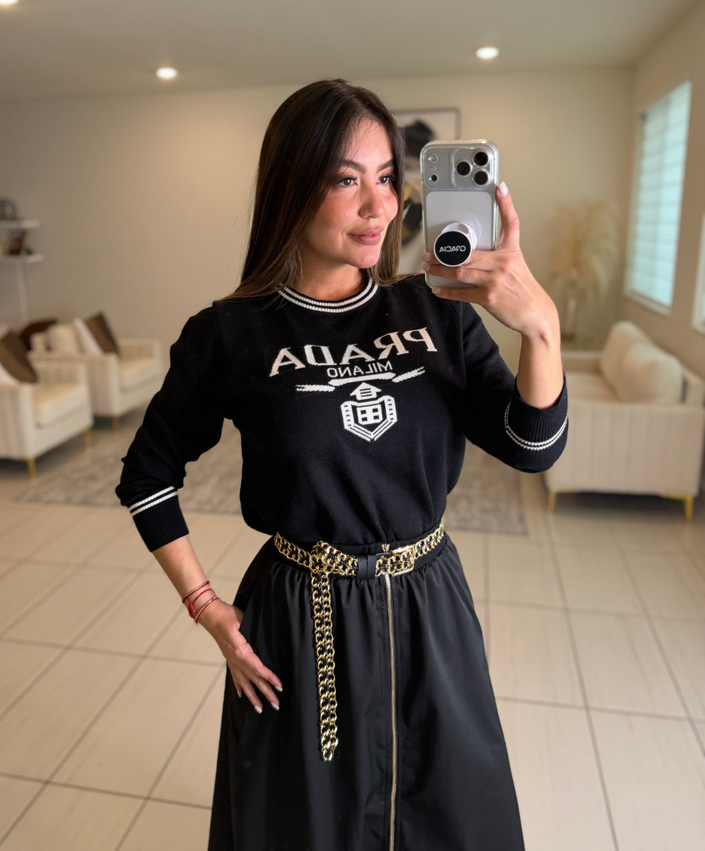 Iconic Warm Knit Black Sweater