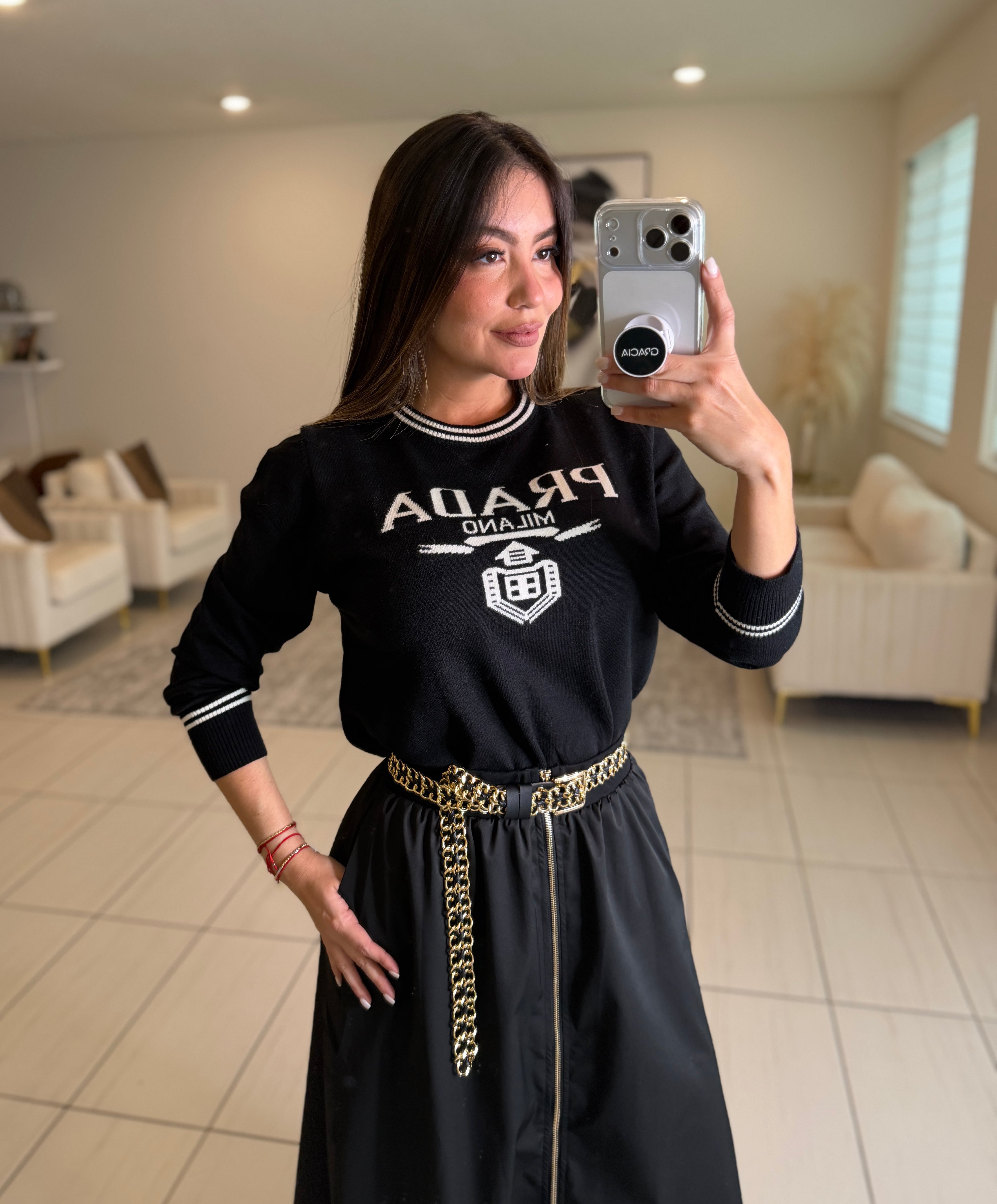 Iconic Warm Knit Black Sweater