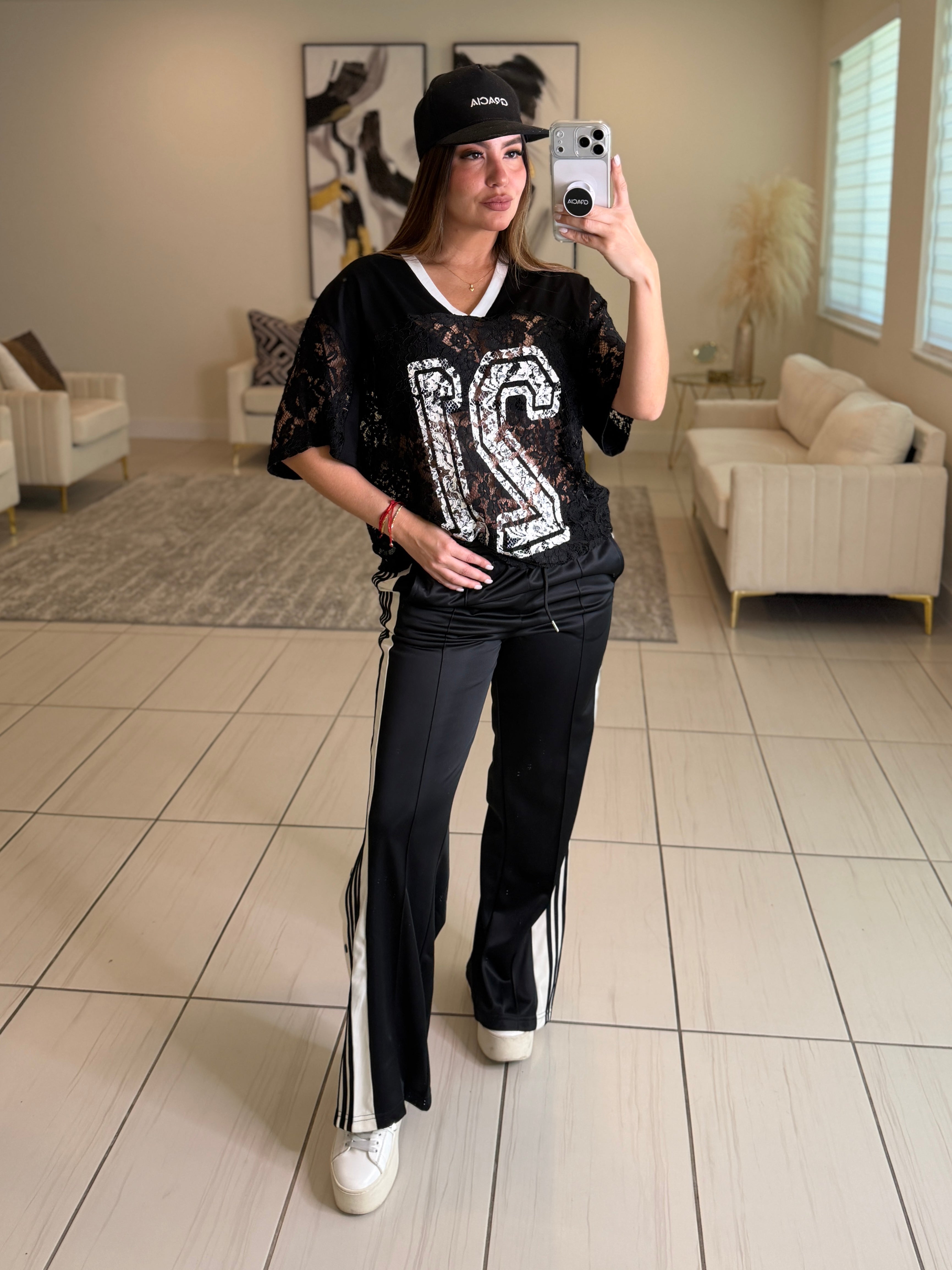 Sporty Chic Black Comfy Pant Set