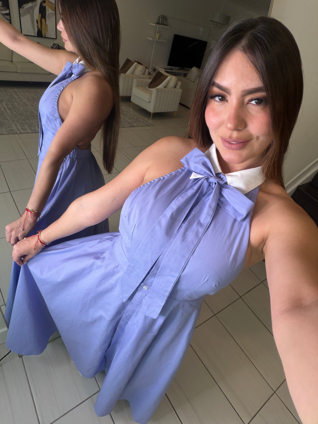 Spring Serene Blue Dress