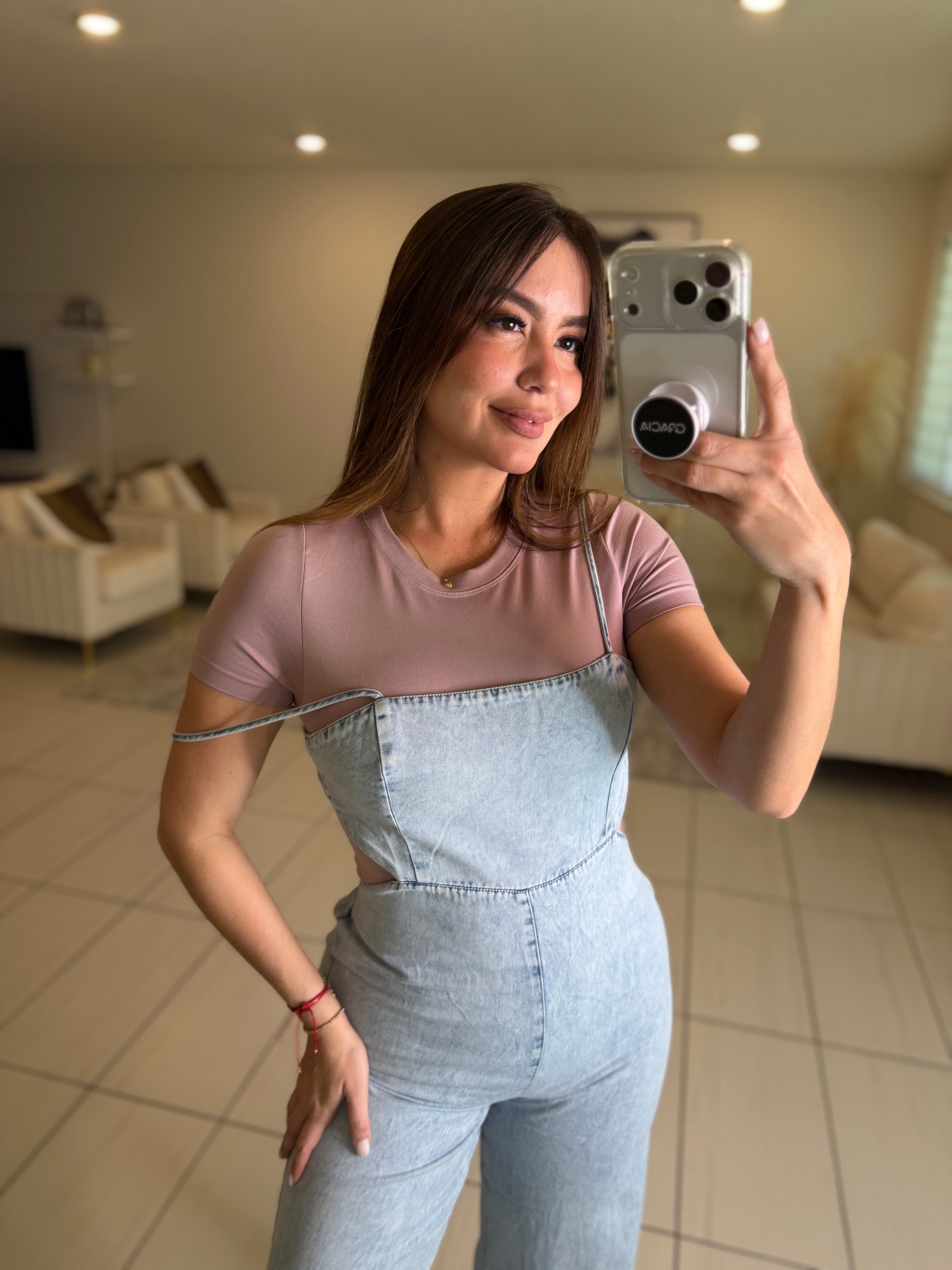 Secret Rose Pink Basic Top