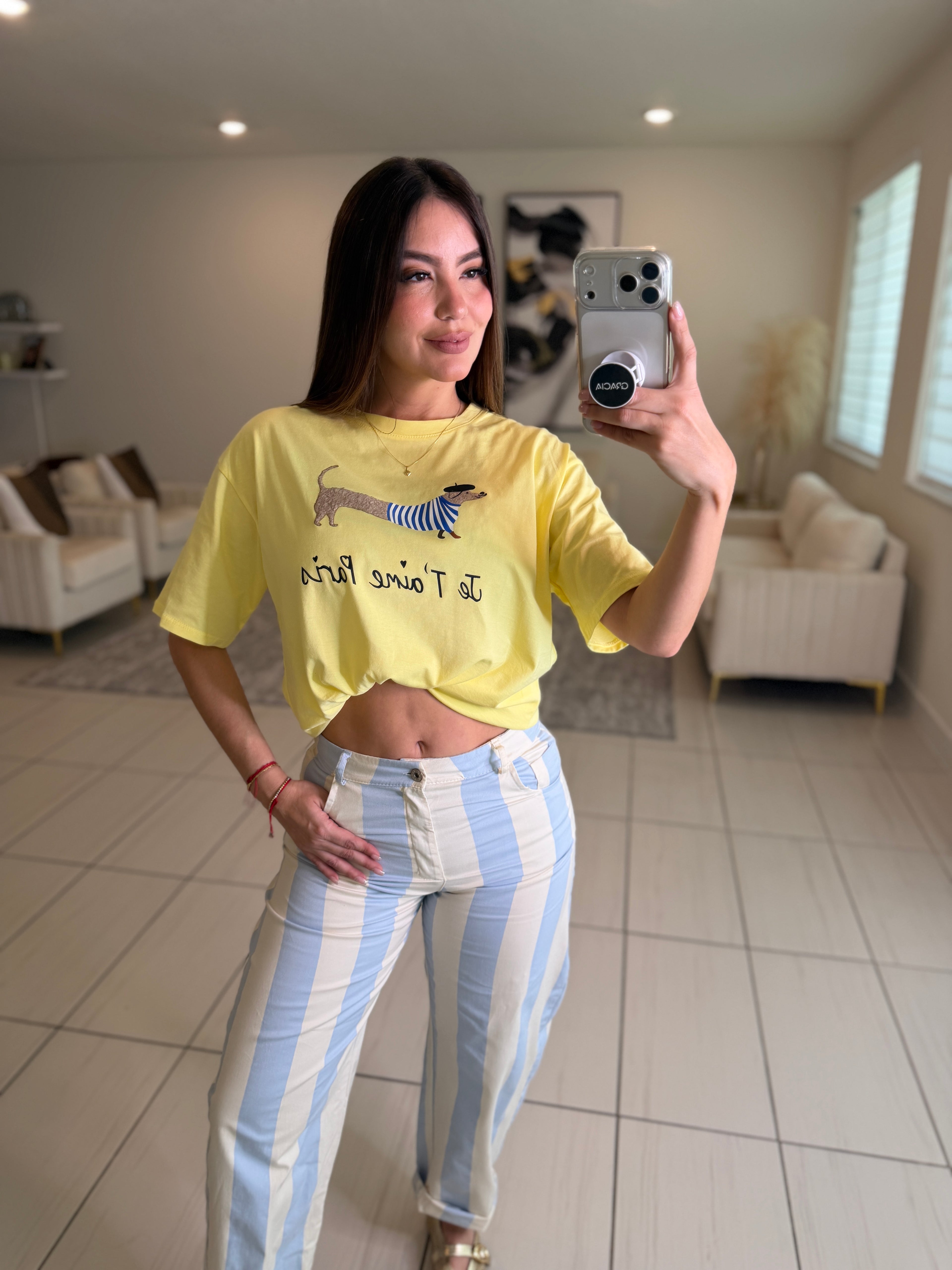 Je T’aime Paris Yellow Tshirt