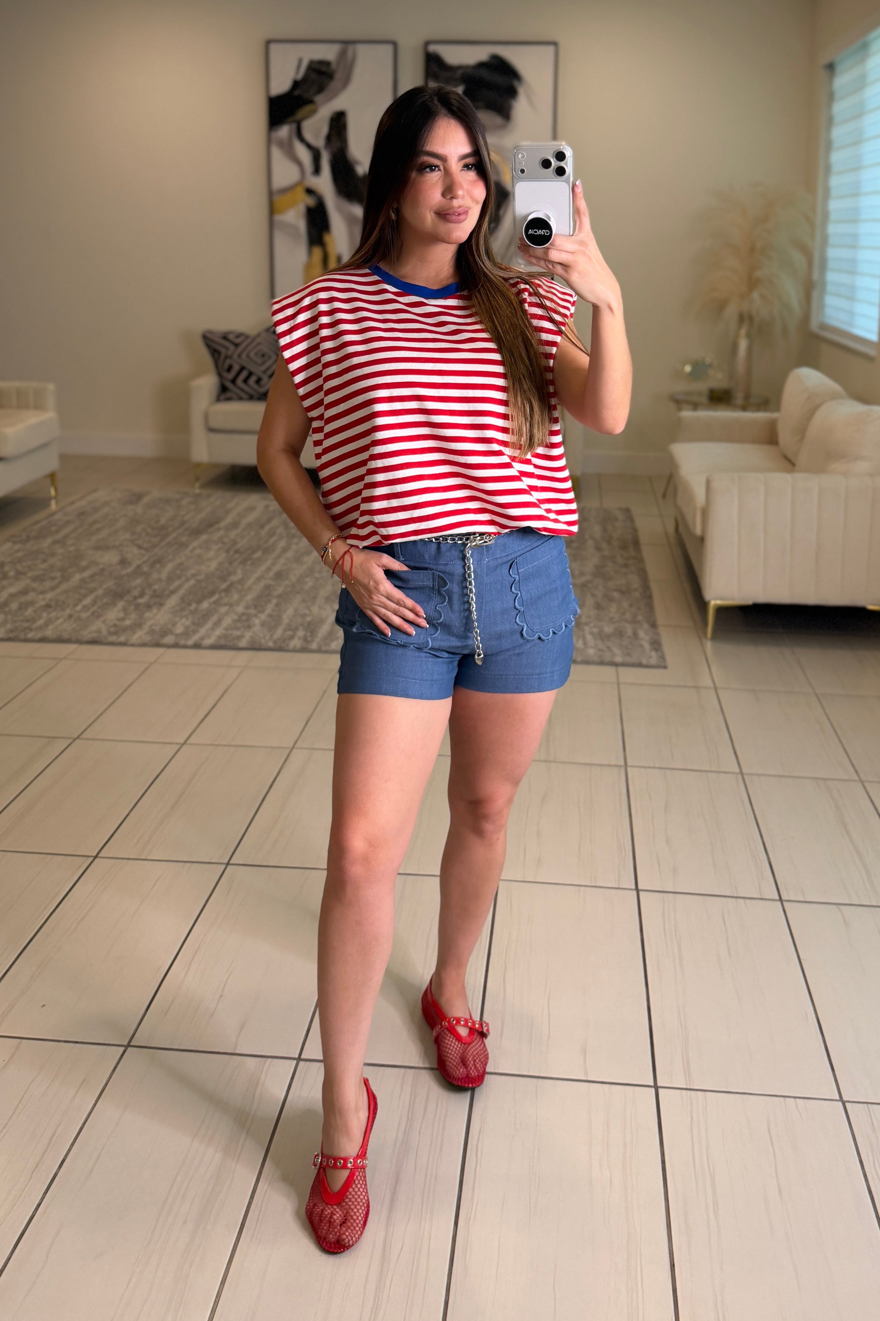 Cloud Pockets Denim Short