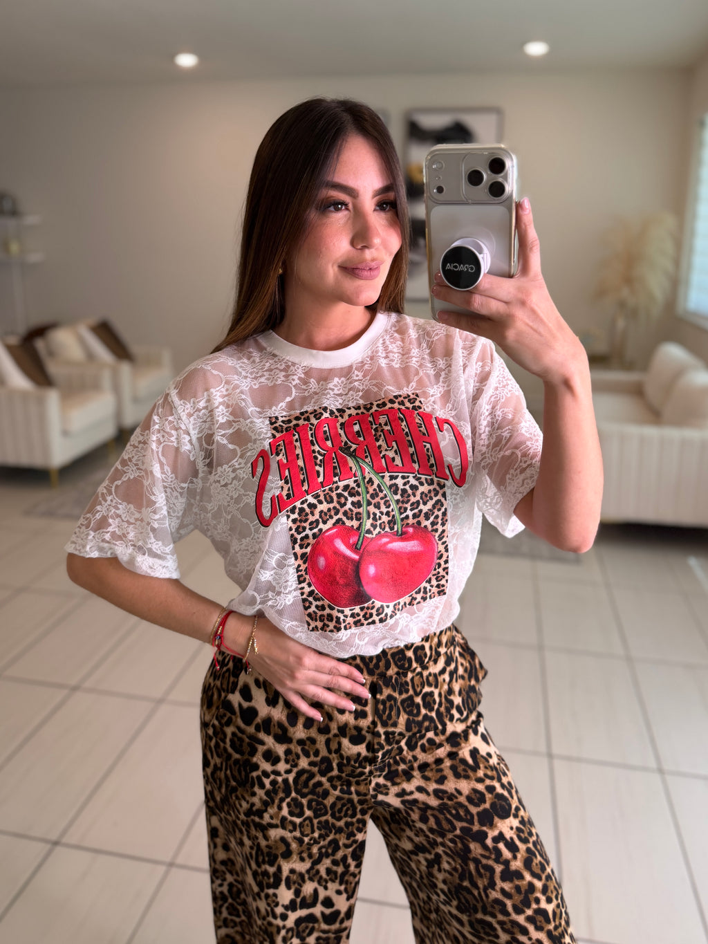 Cherries White Tshirt