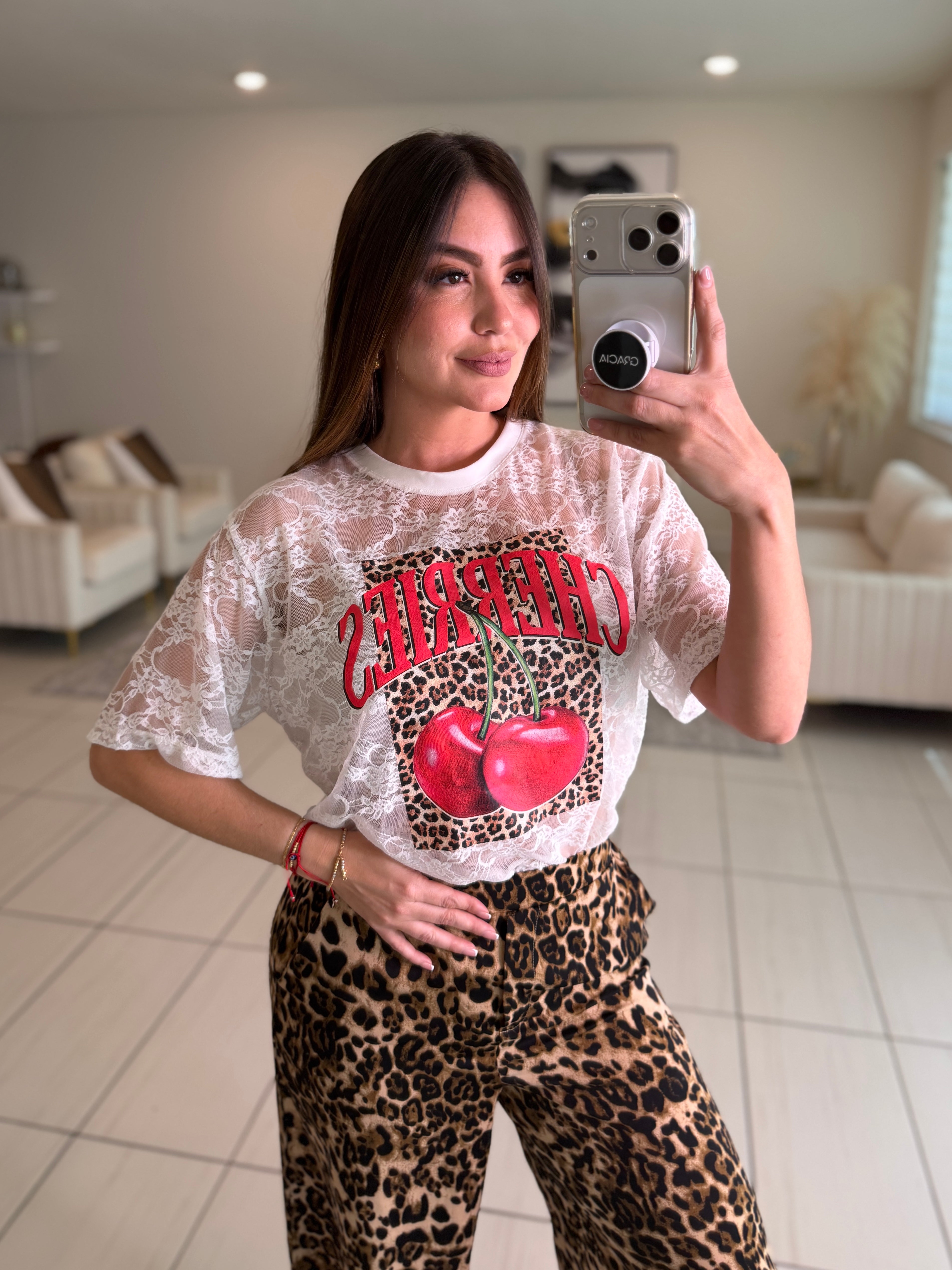 Cherries White Tshirt