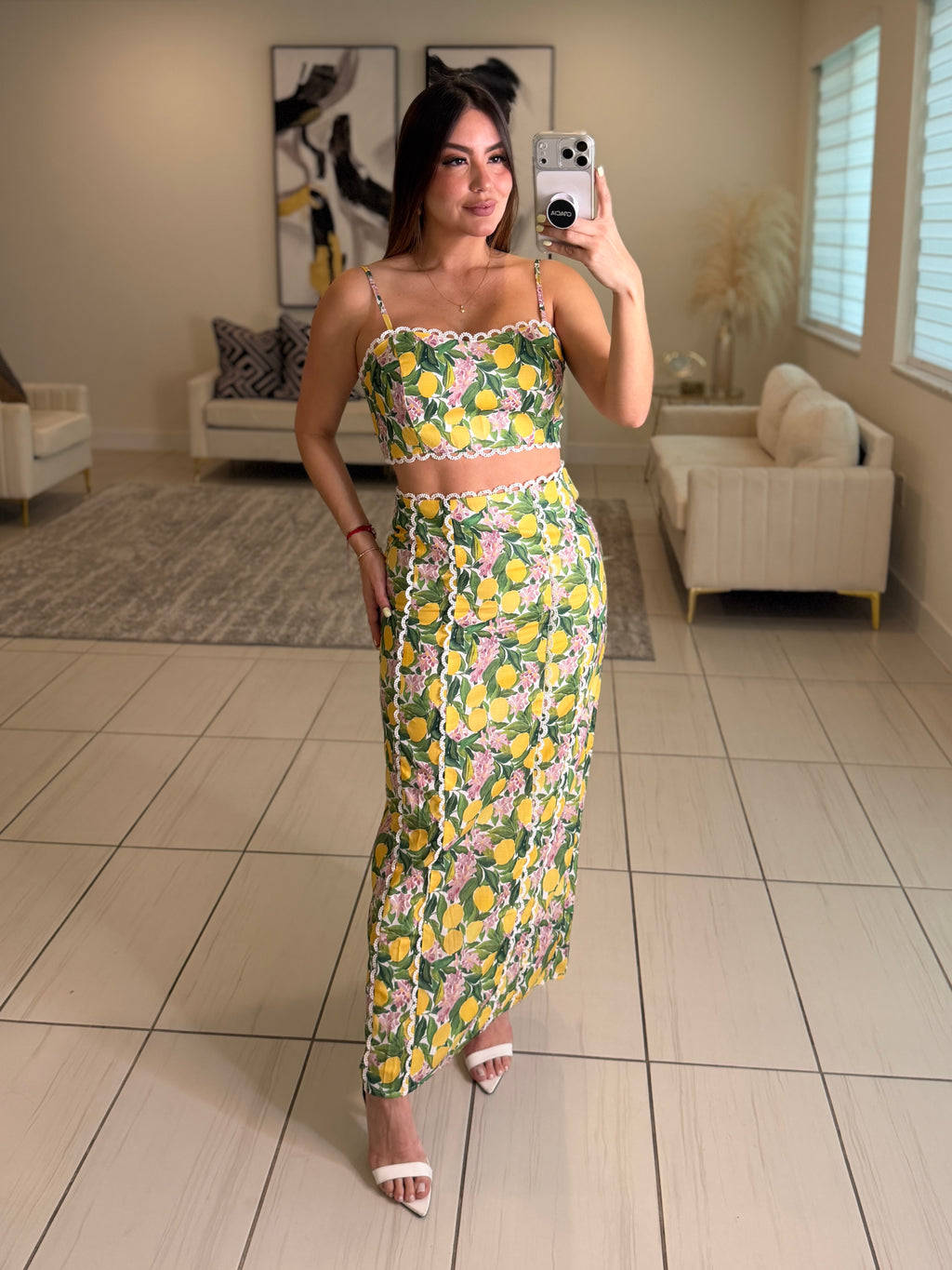 Amalfi Blossom Skirt Set
