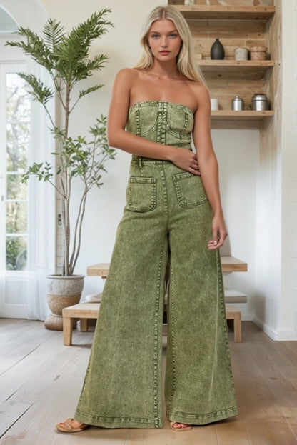 Rebel Utility Green Jumpsuit