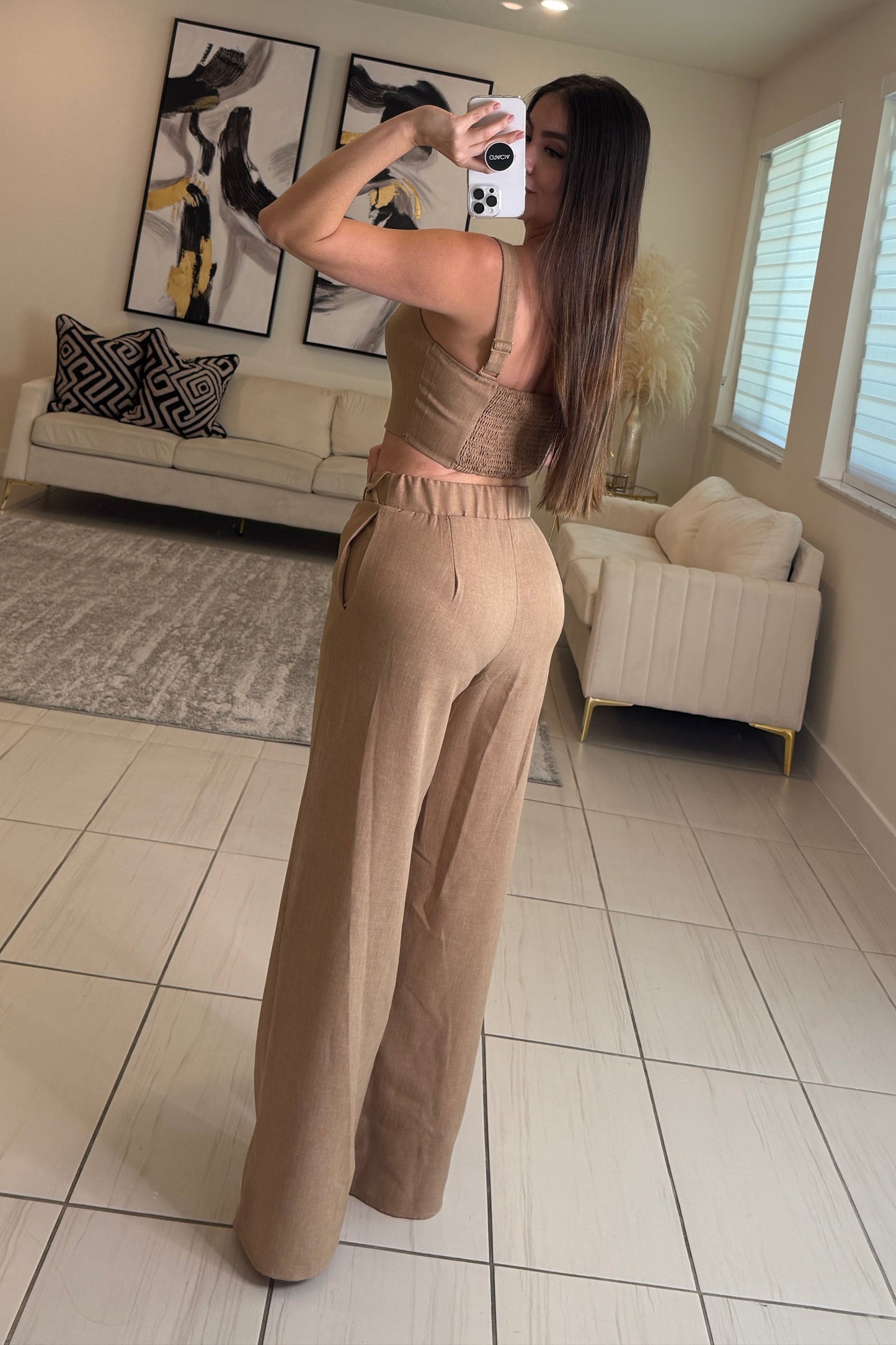 The Riviera Mocha Pant Set