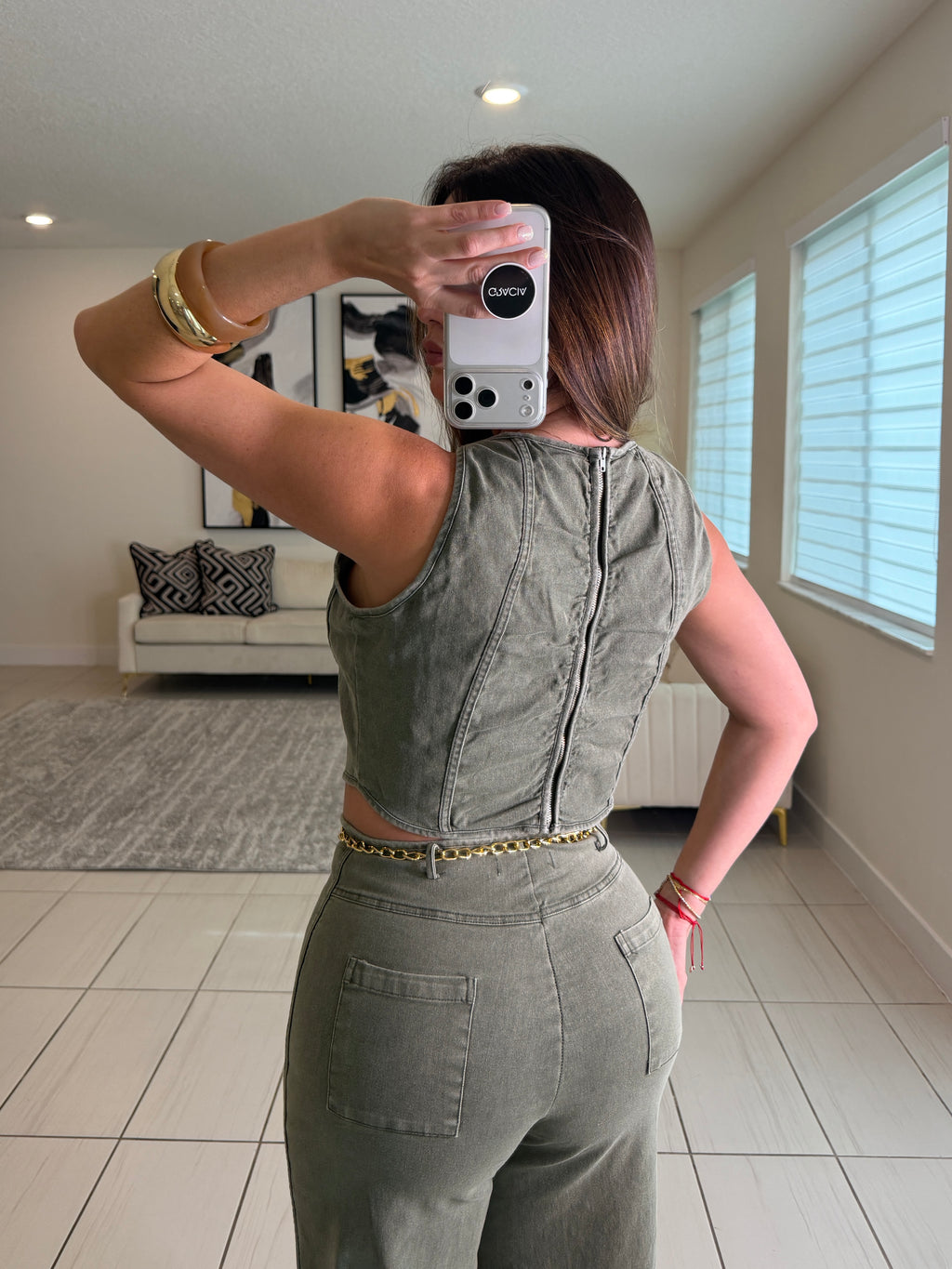 Rebel Utility Green Pant Set
