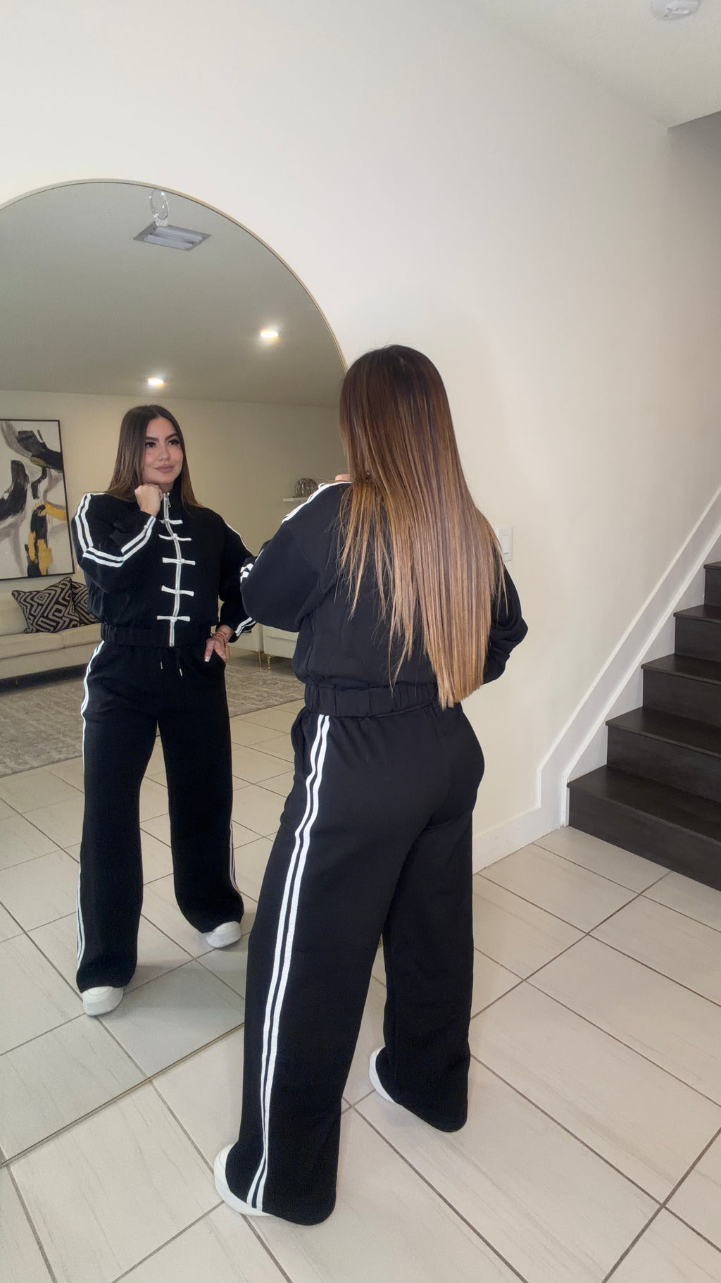 Oriental Muse Black Pant Set