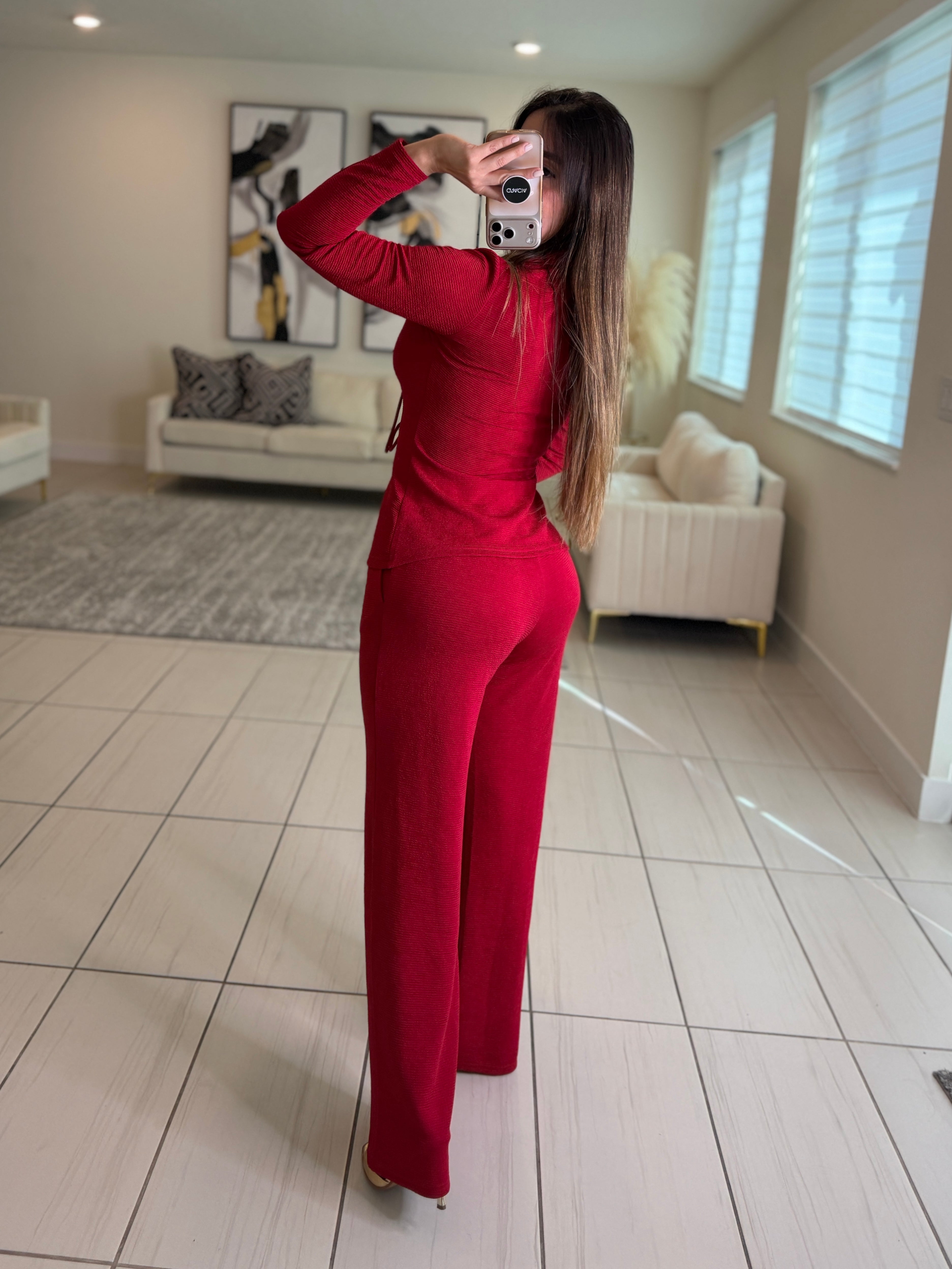 Scarlet Obsession Red Pants Set