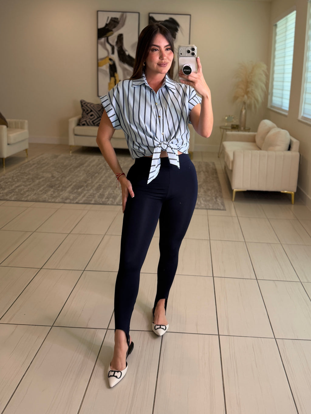 Angelic Stripes Blue Shirt