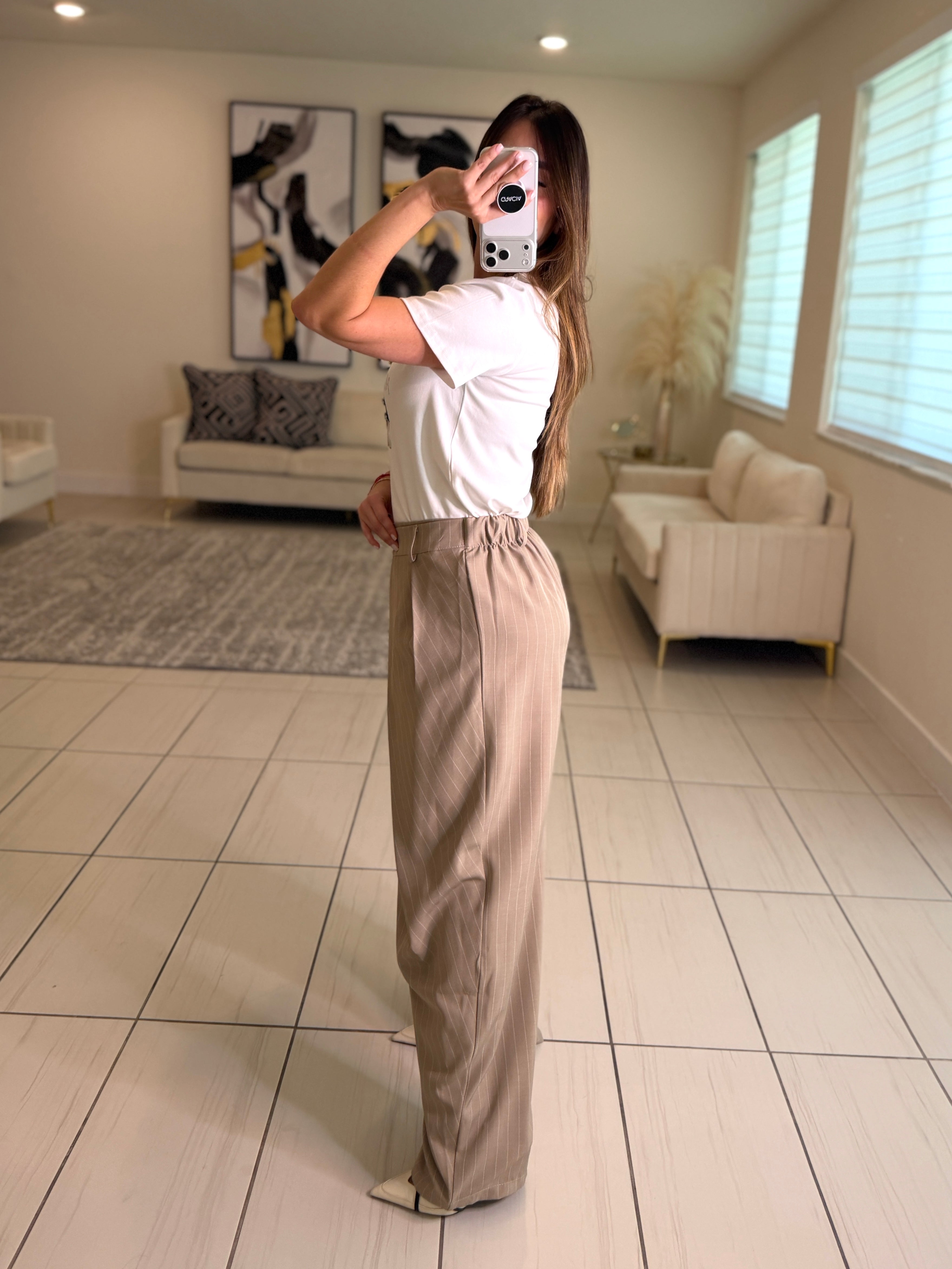 Moonlit Reverie Beige Pants