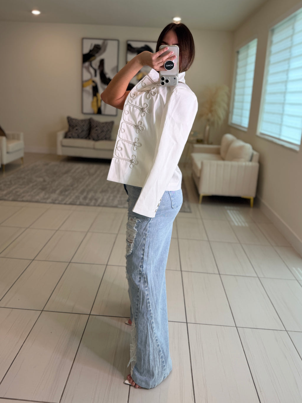 Napoleon White Blazer
