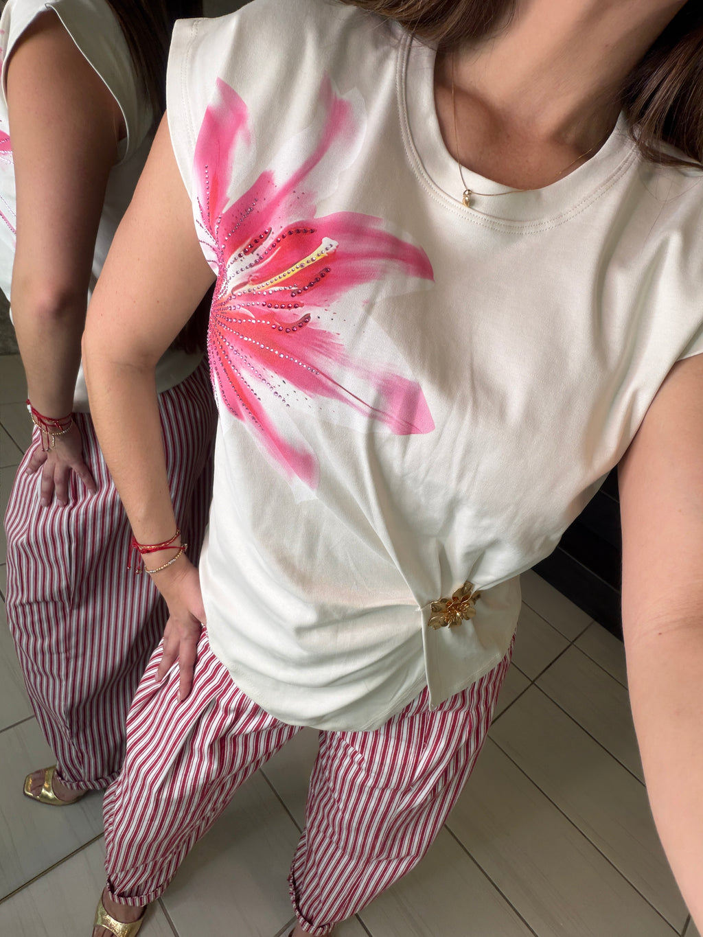 Sweetest Floral Beige Top