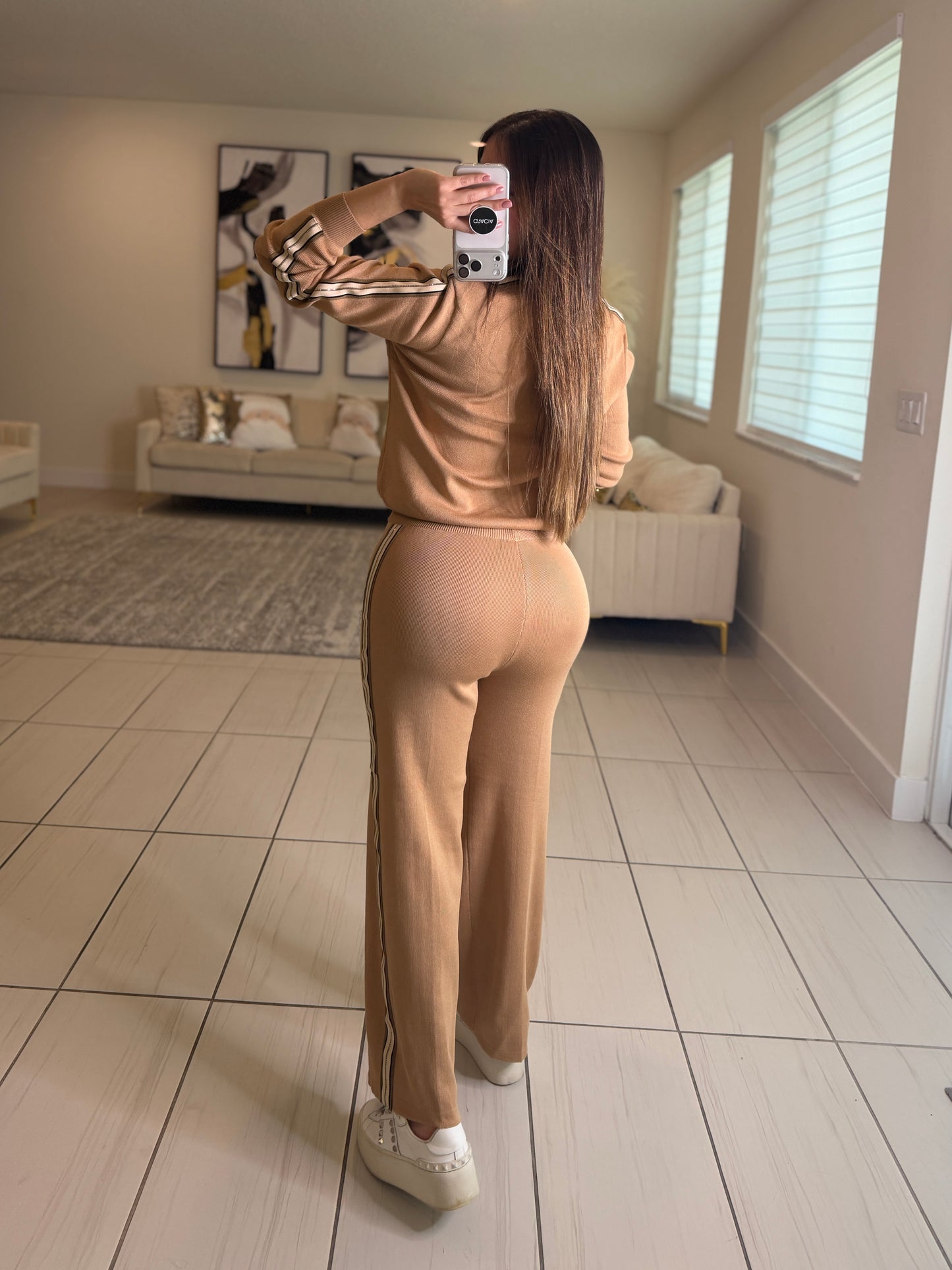 Iconic Mocha Knit Pant Set