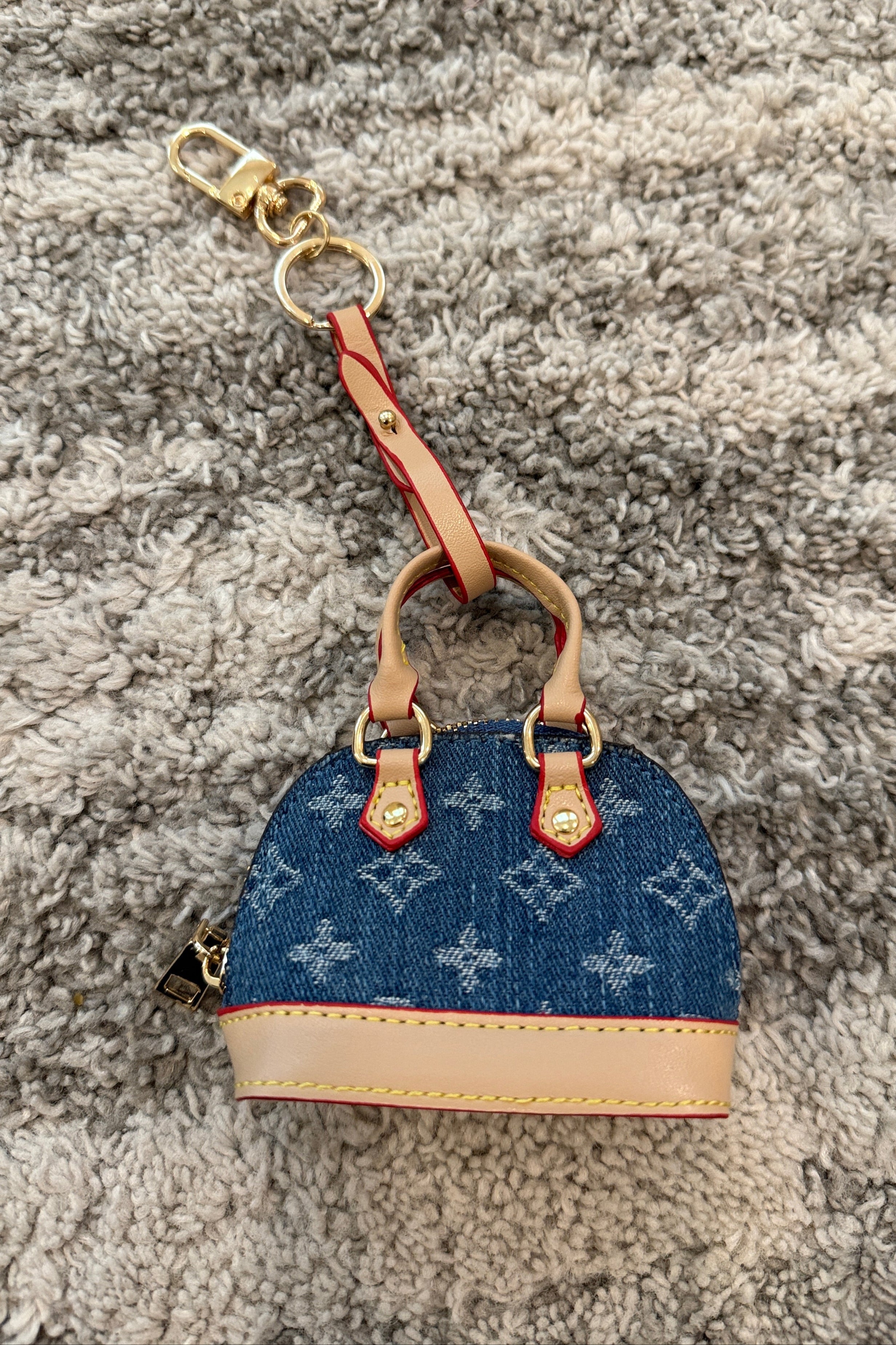 Mini Denim Bag Keychain