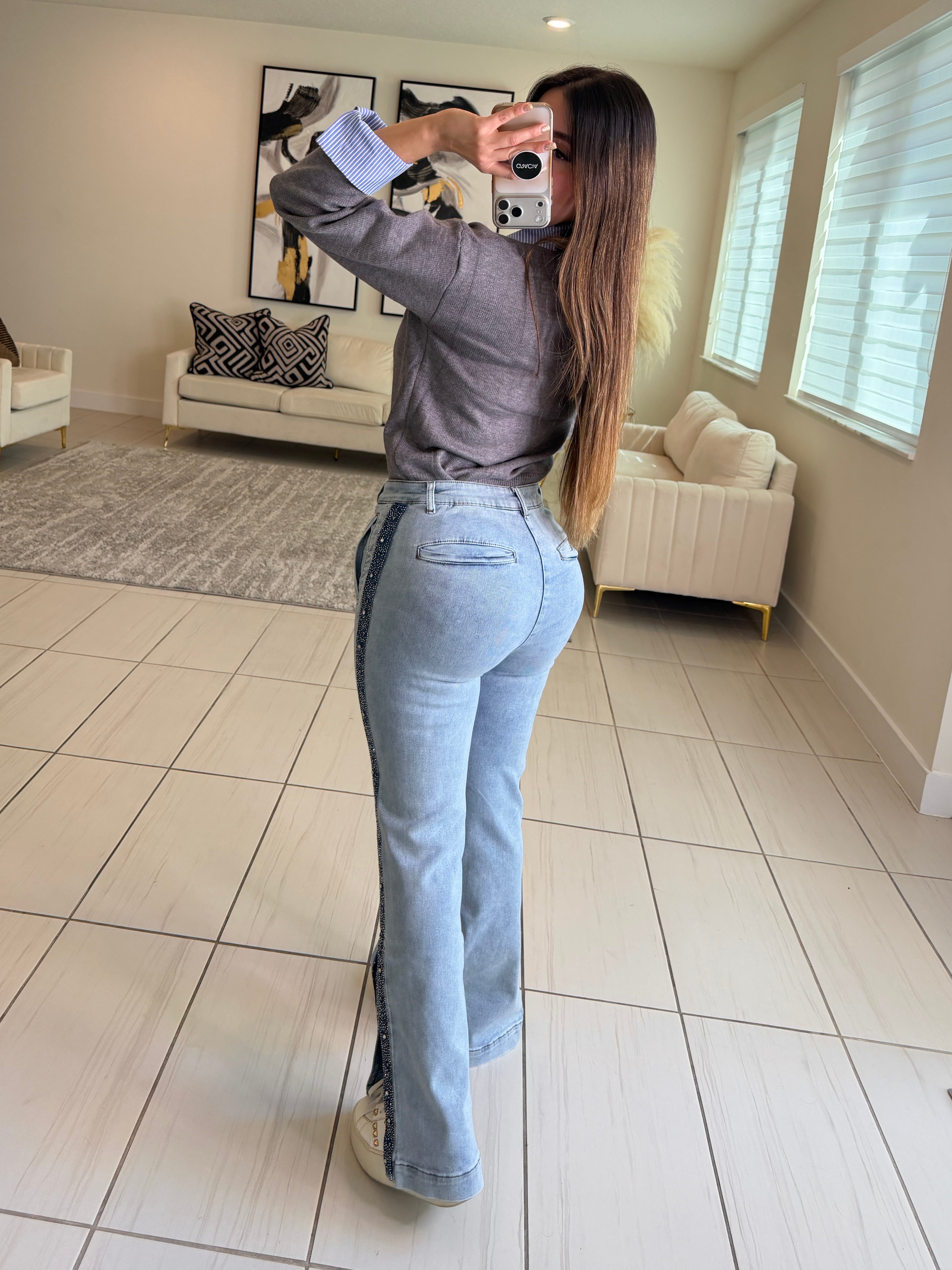 Charming Sparkles Denim Pants