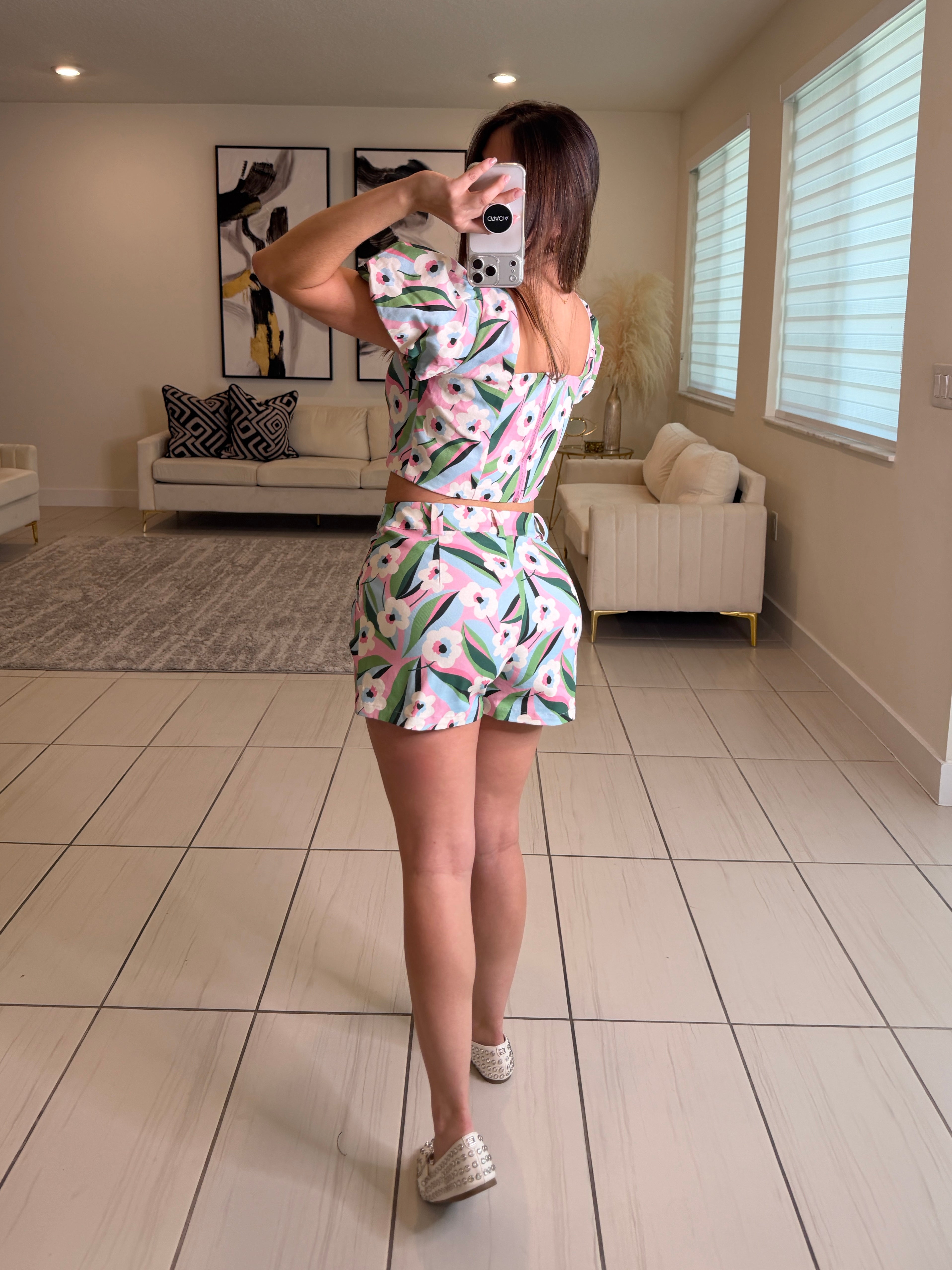 Sweetest Floral Colorful Short Set