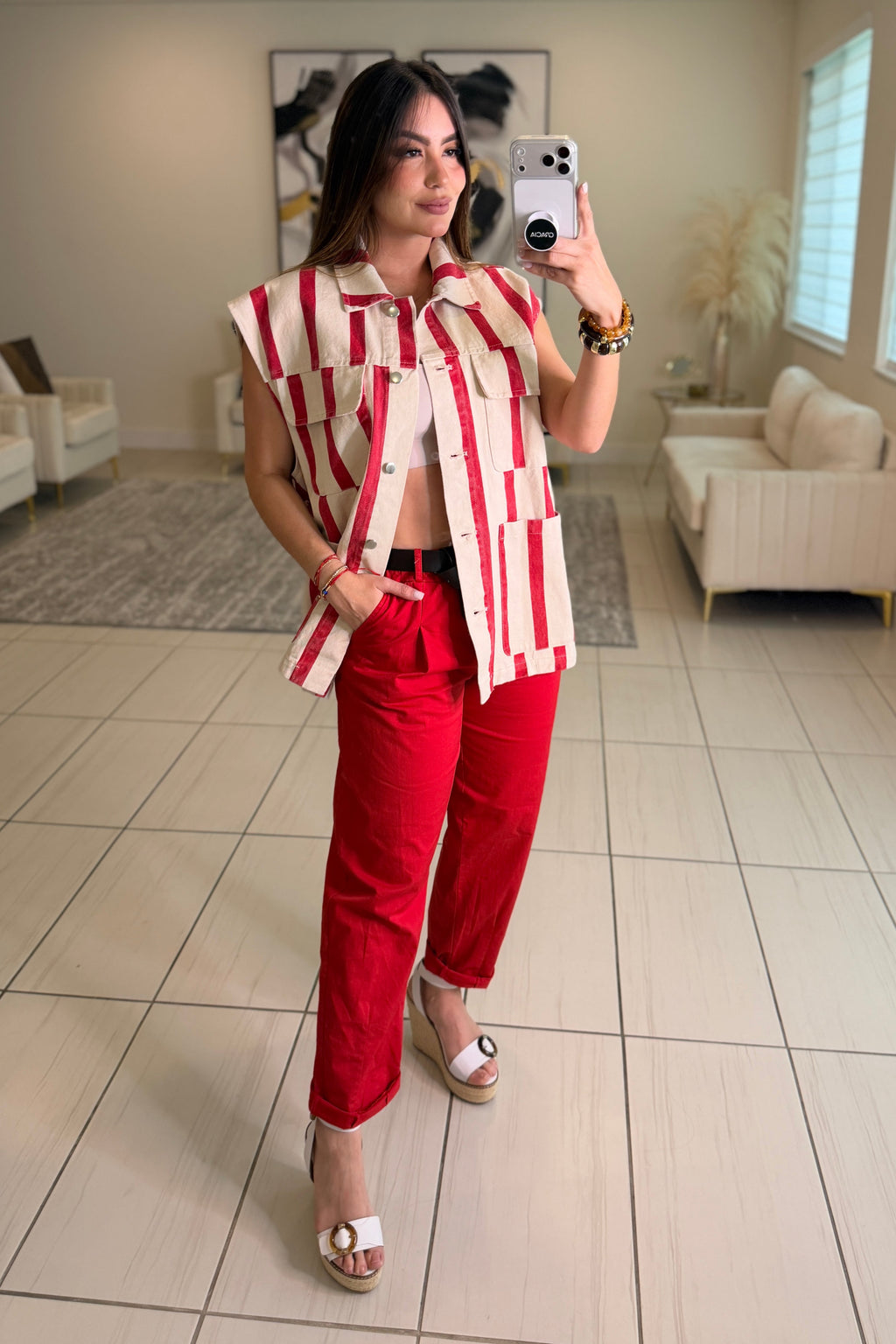 Monarch Edit Red Jogger Pants