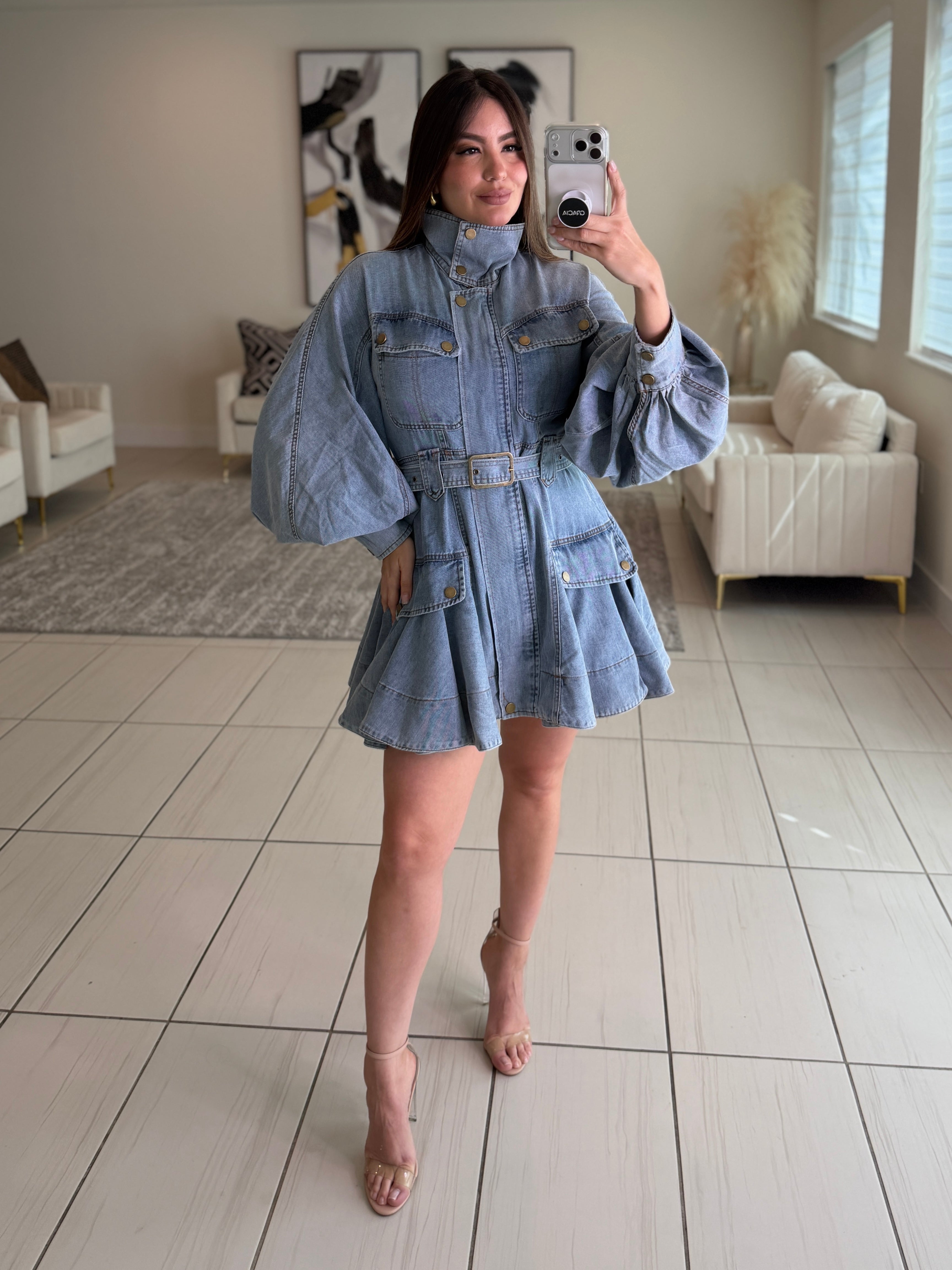 Luna Utility Denim Dress